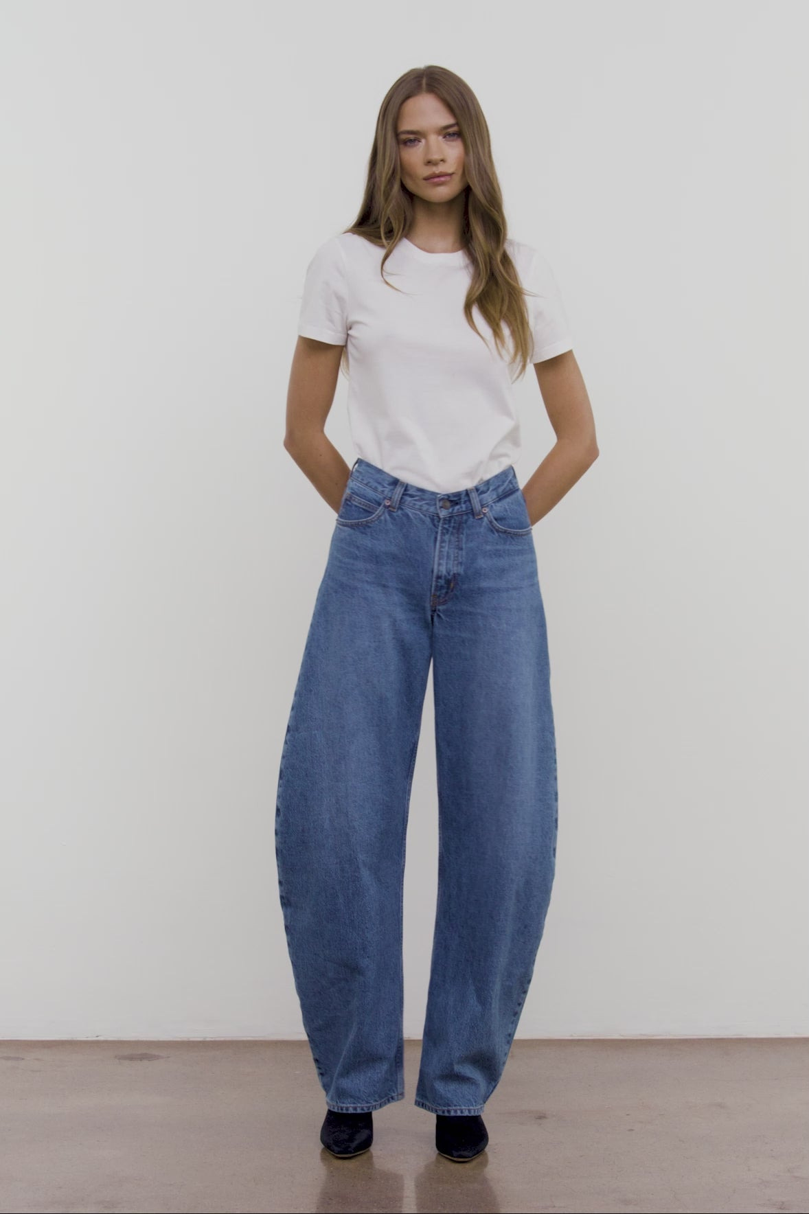 STAUD JACKSON BARREL JEAN VINTAGE WASH - 7