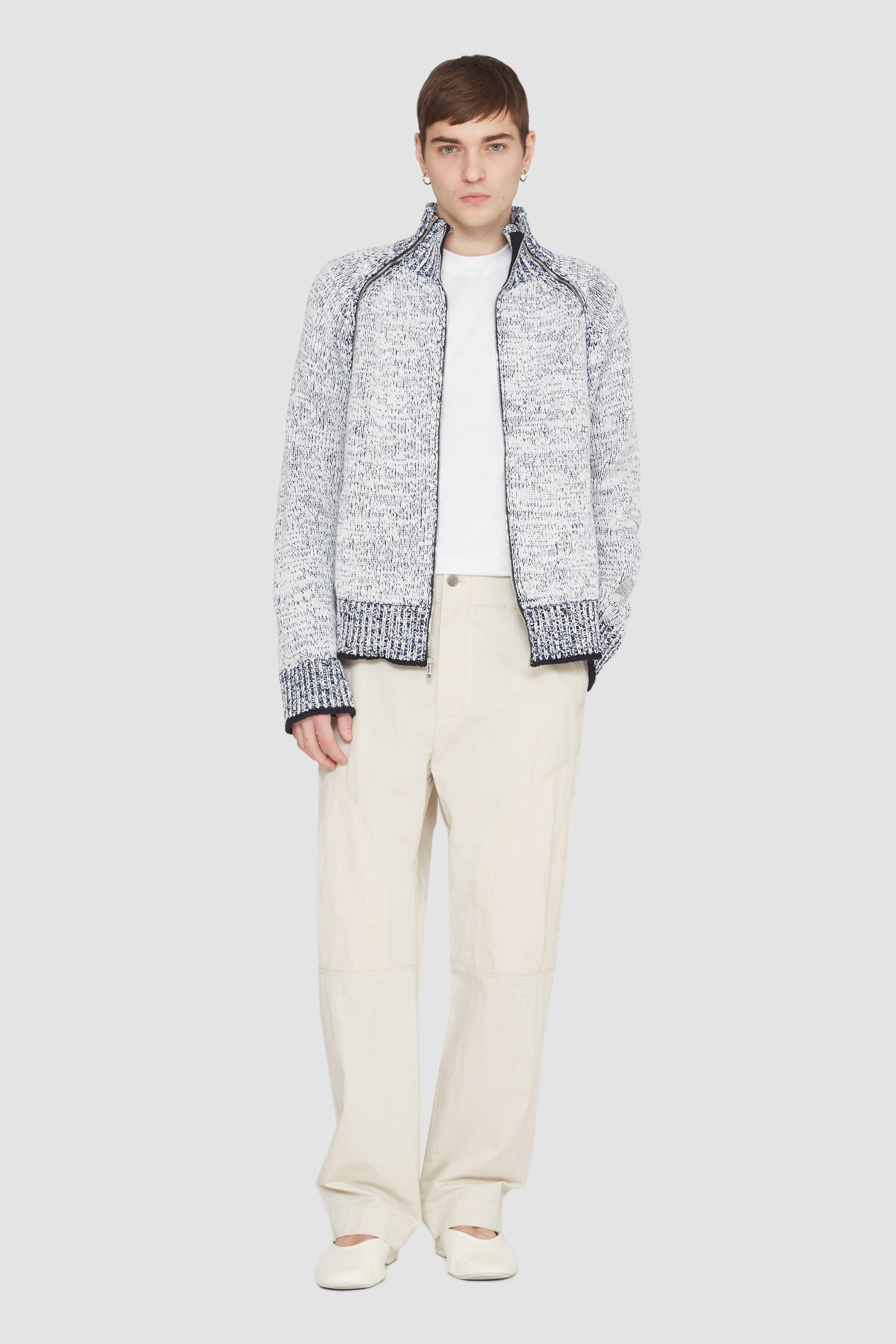 Long Sleeve Marled Pullover - 2