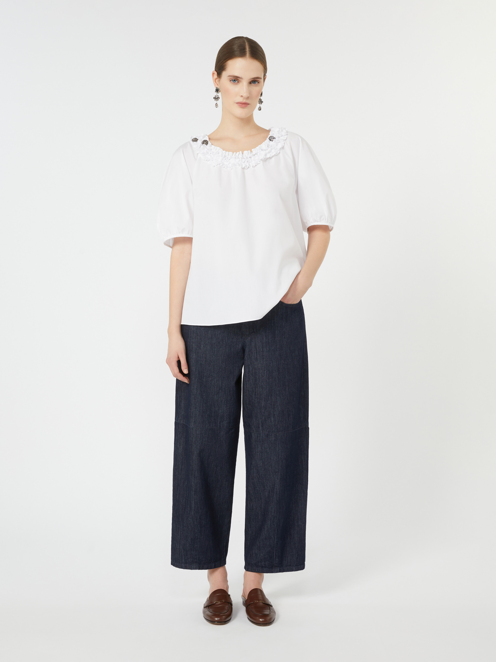 ORIANA Cotton poplin blouse - 2