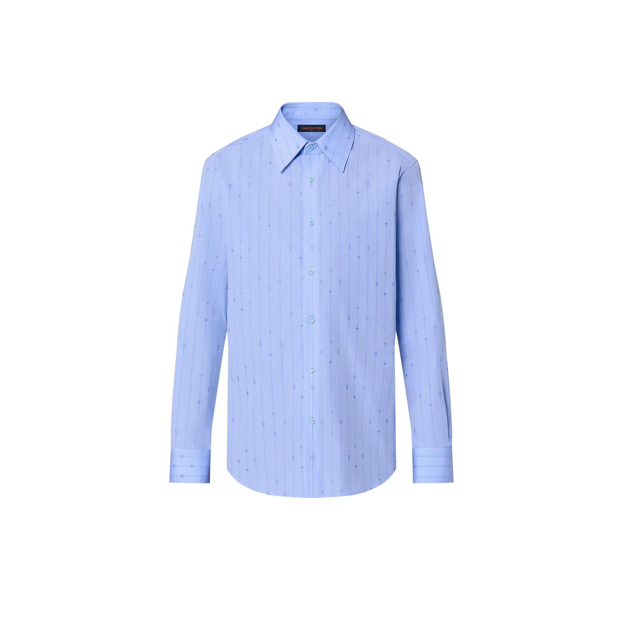 Cotton Long-Sleeved Slim Shirt - 1