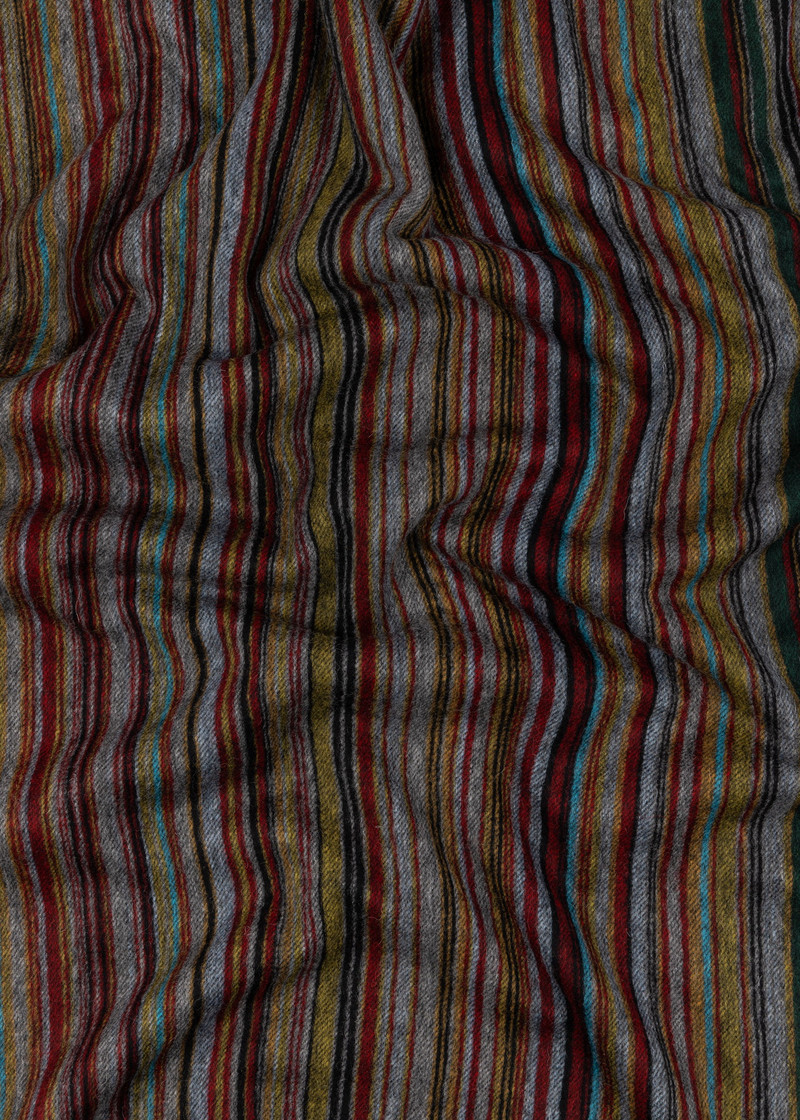 Wool-Cashmere 'Signature Stripe' Blanket 6