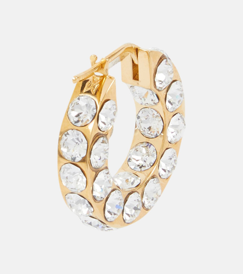 Jahleel crystal-embellished hoop 귀걸이 5