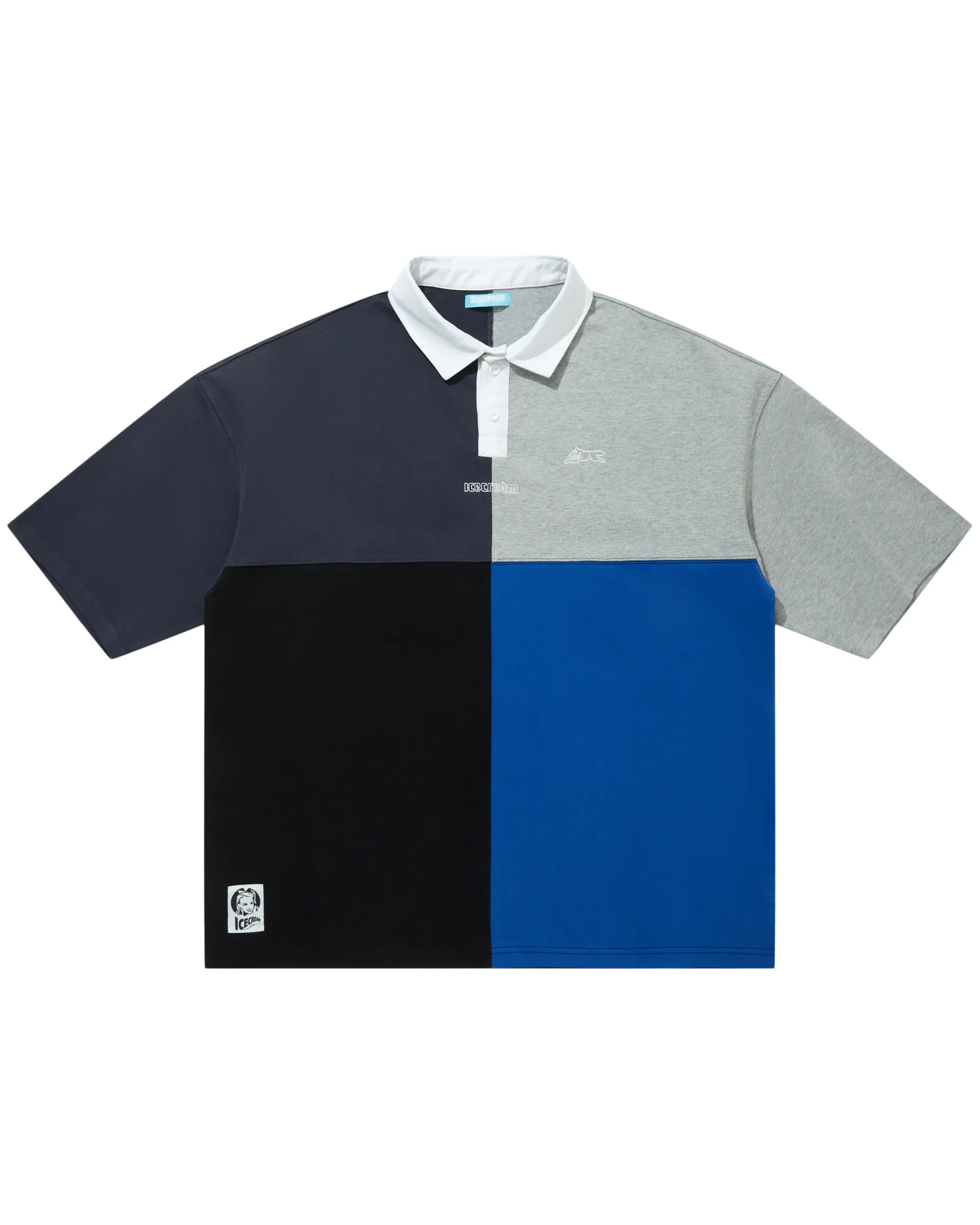 OVERSIZED EMBROIDERY LOGO CRAZY RUGBY SHIRT - 1