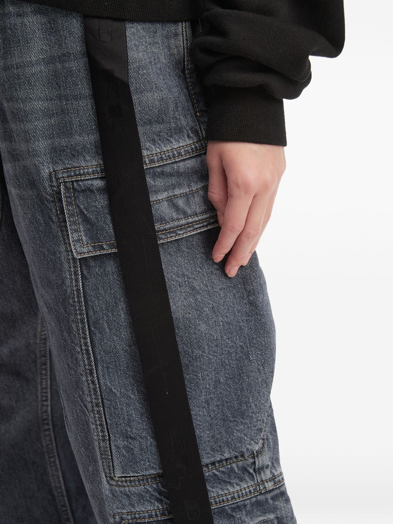 washed grey cargo jeans 5