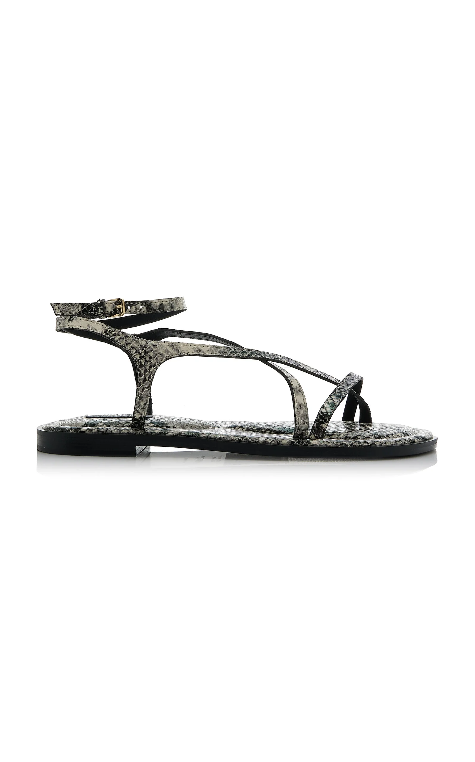 Edna Snake-Effect Leather Sandals animal - 1