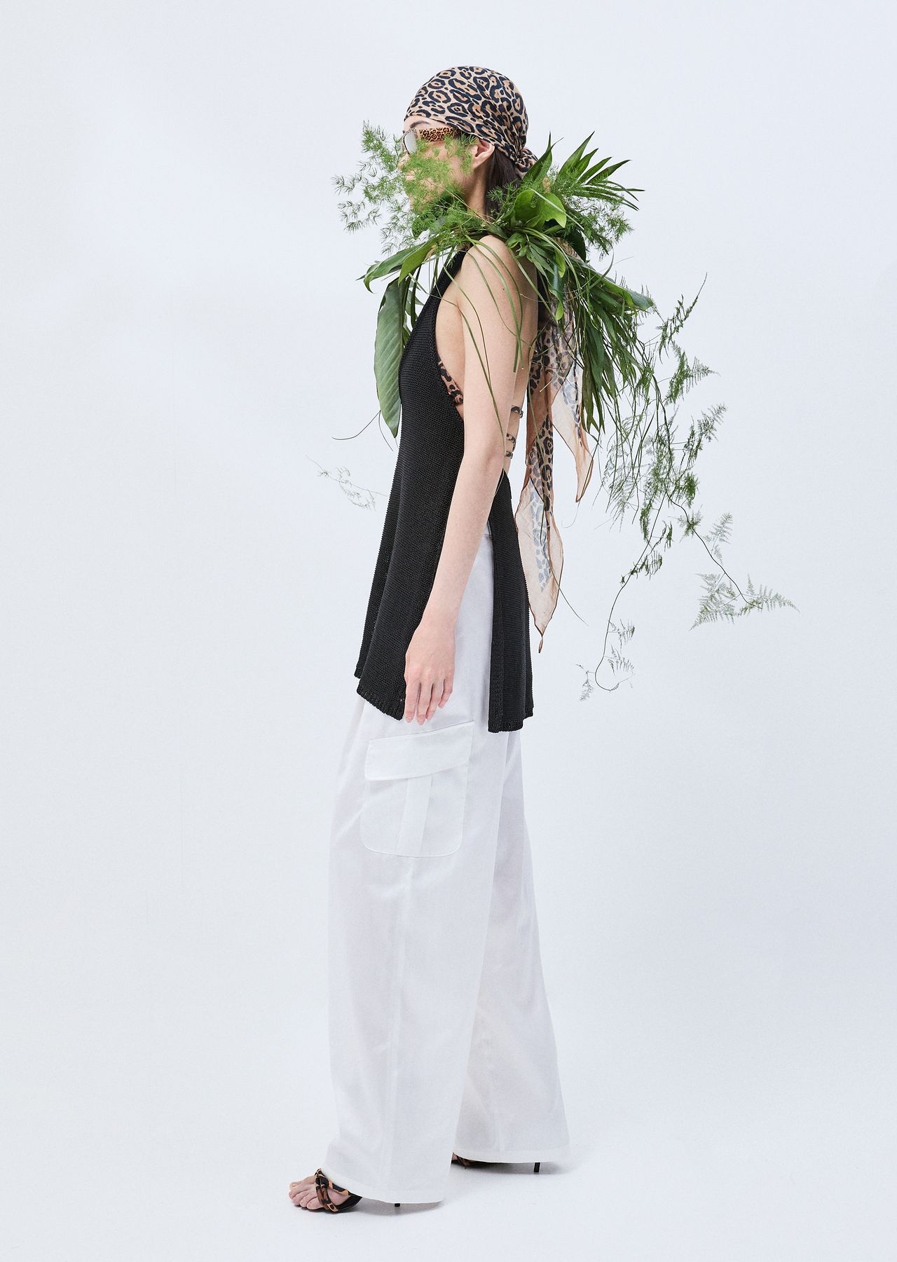 Emporio Armani Sustainability Values Capsule Collection recycled knit halterneck top - 7