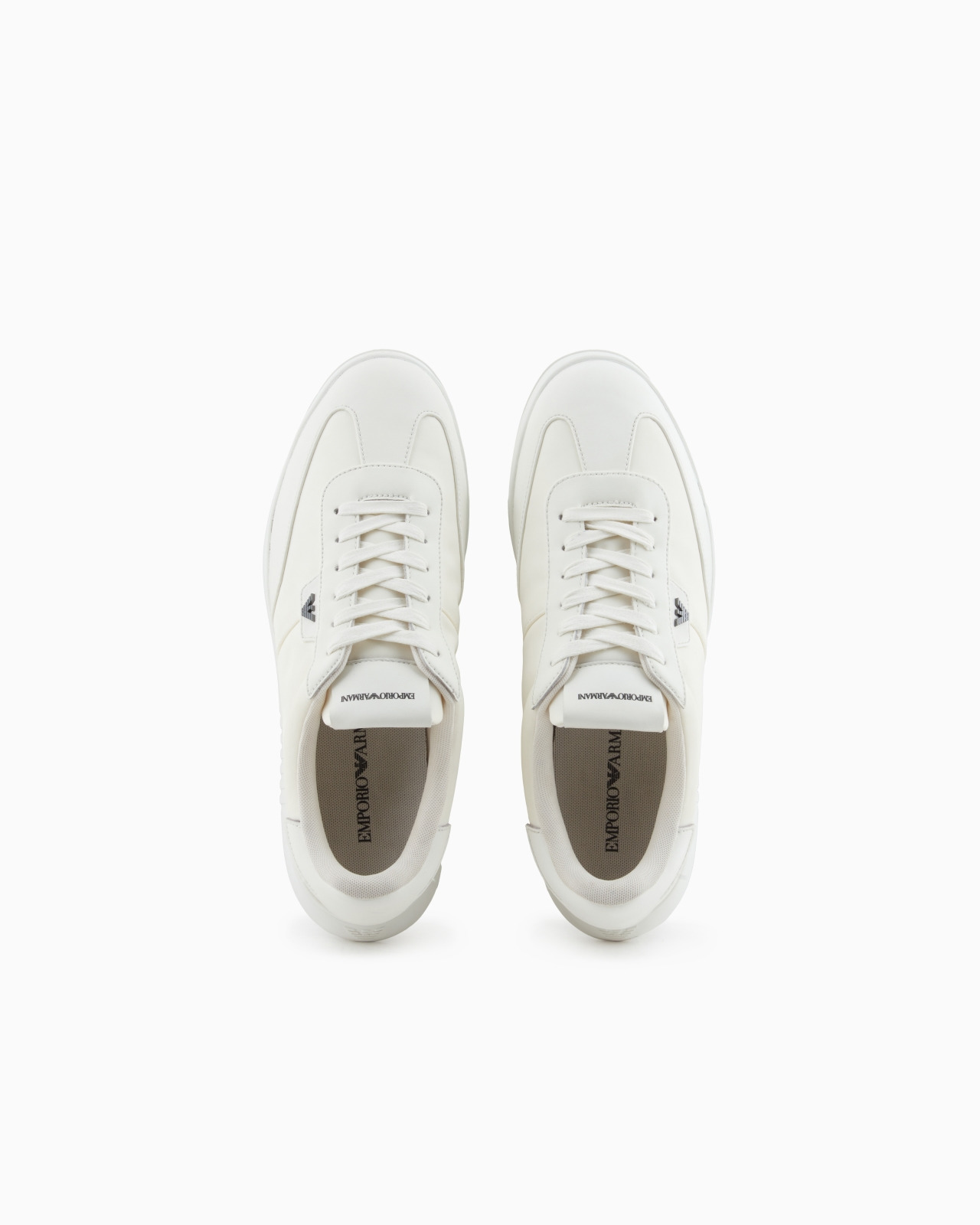 NYLON SNEAKERS WITH LEATHER DETAILS - 3