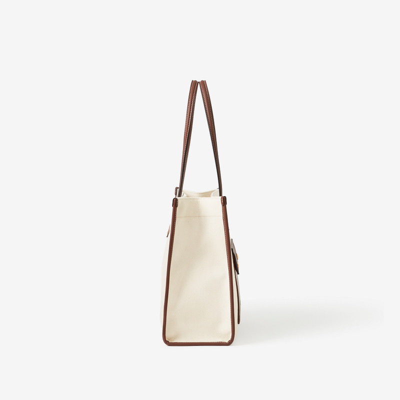 Medium Two-tone Canvas and Leather Freya Tote 4