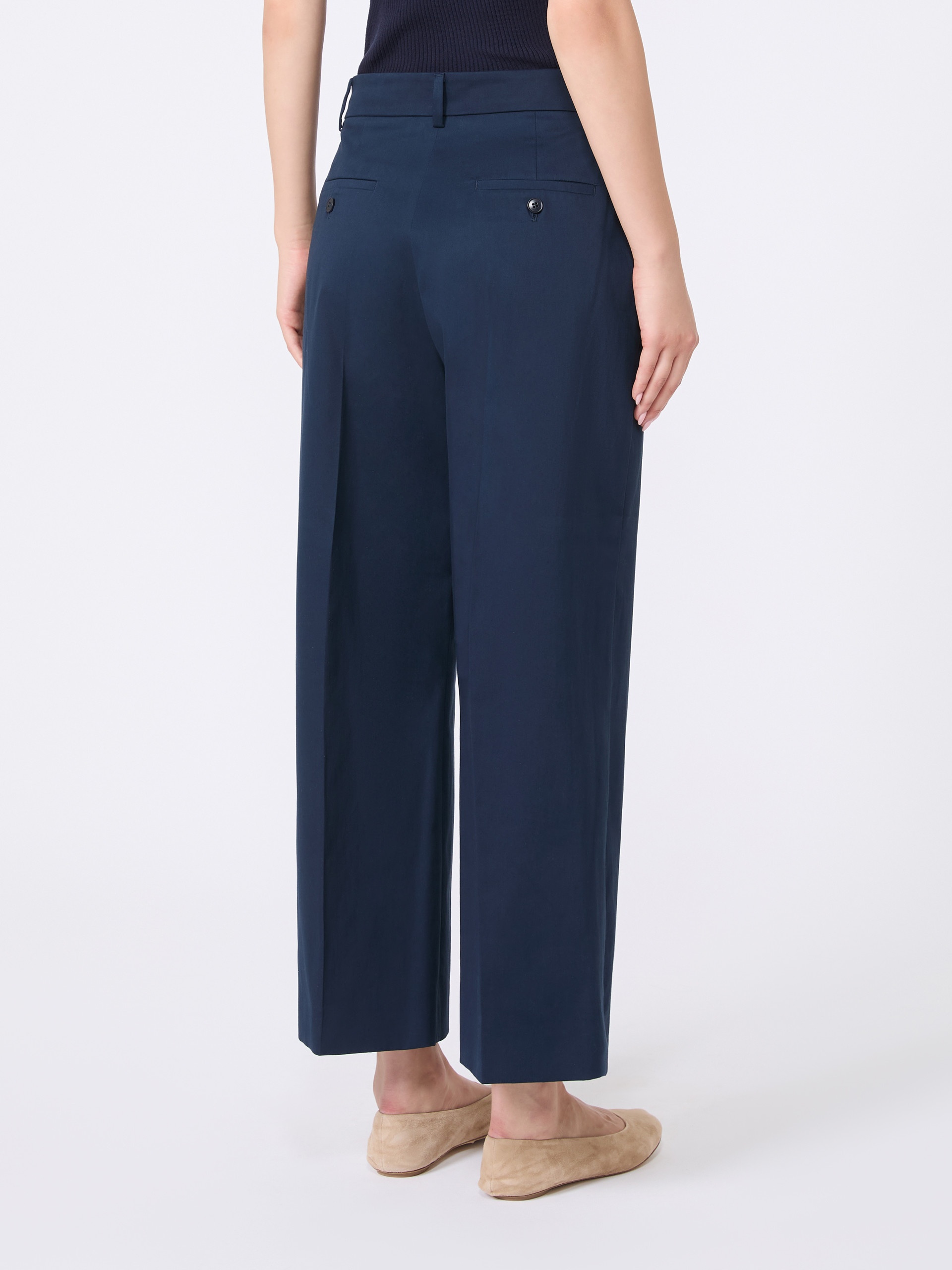 URIAL Cotton satin cropped trousers - 4