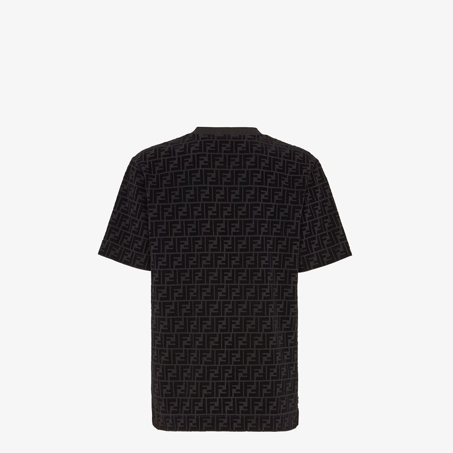 T-shirt in black piqué - 2