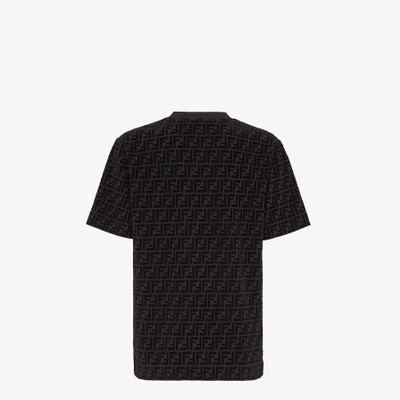 FENDI T-shirt in black piqué outlook