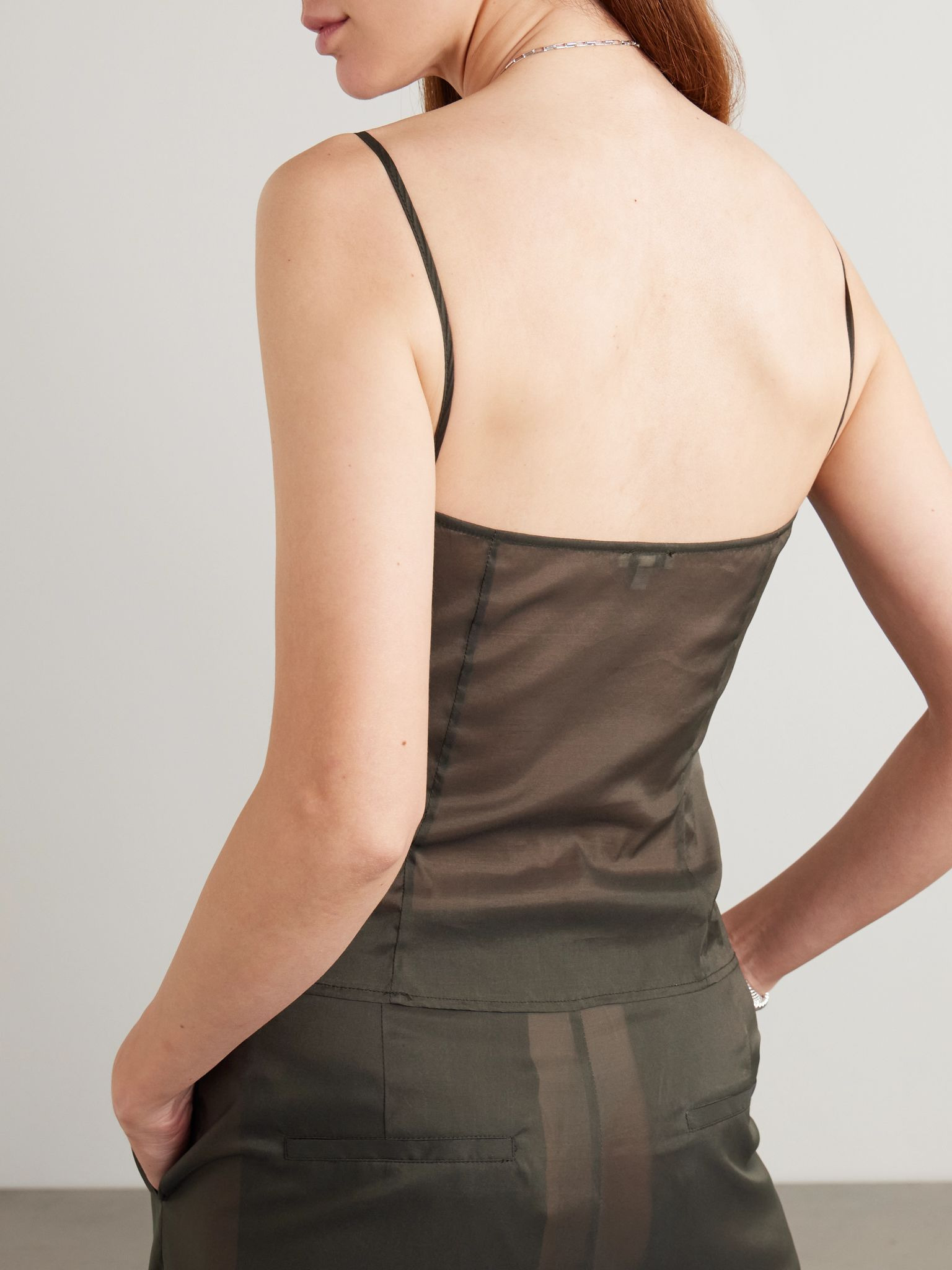 Organza camisole Dark brown - 3