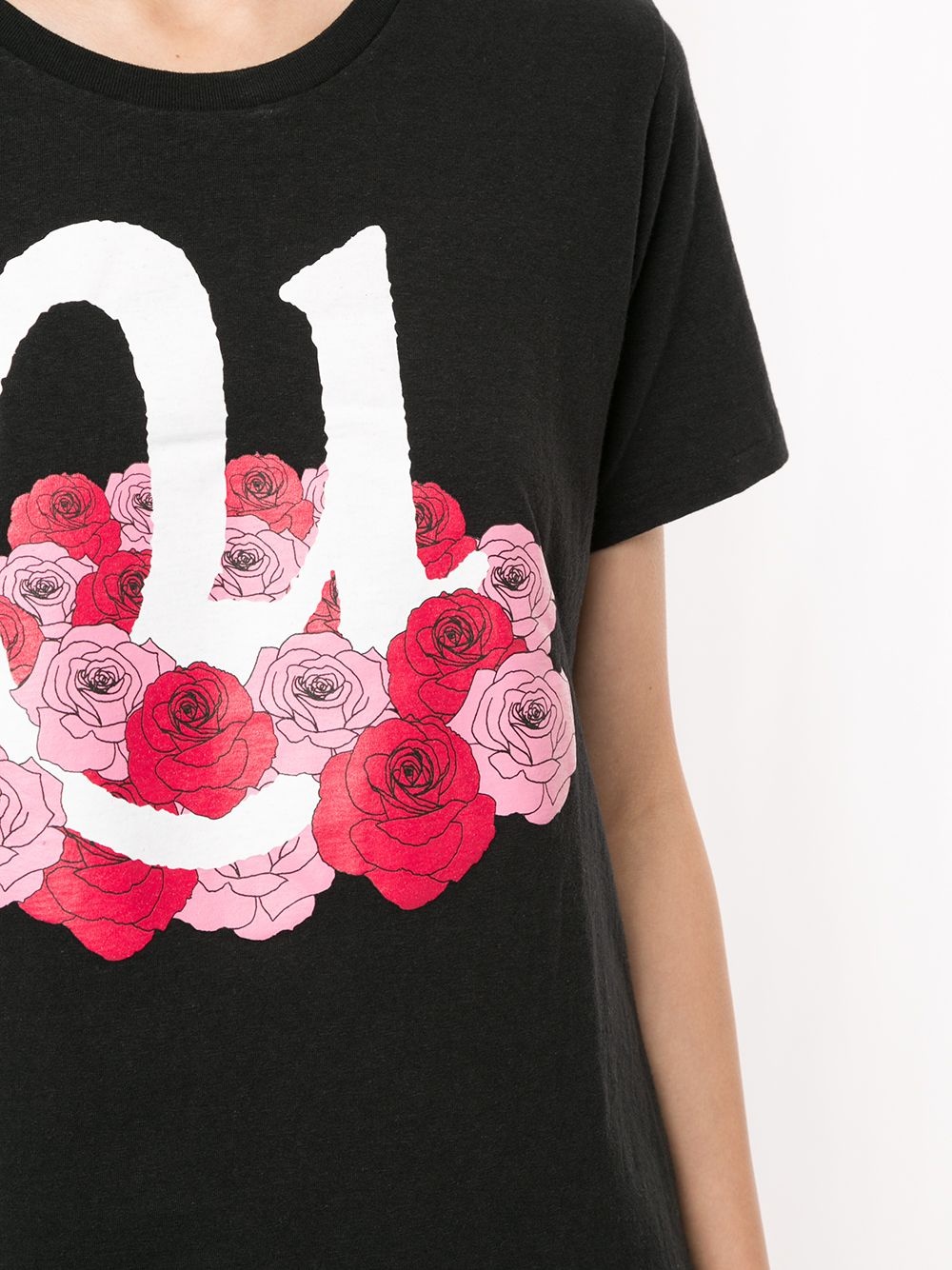 rose print T-shirt - 5