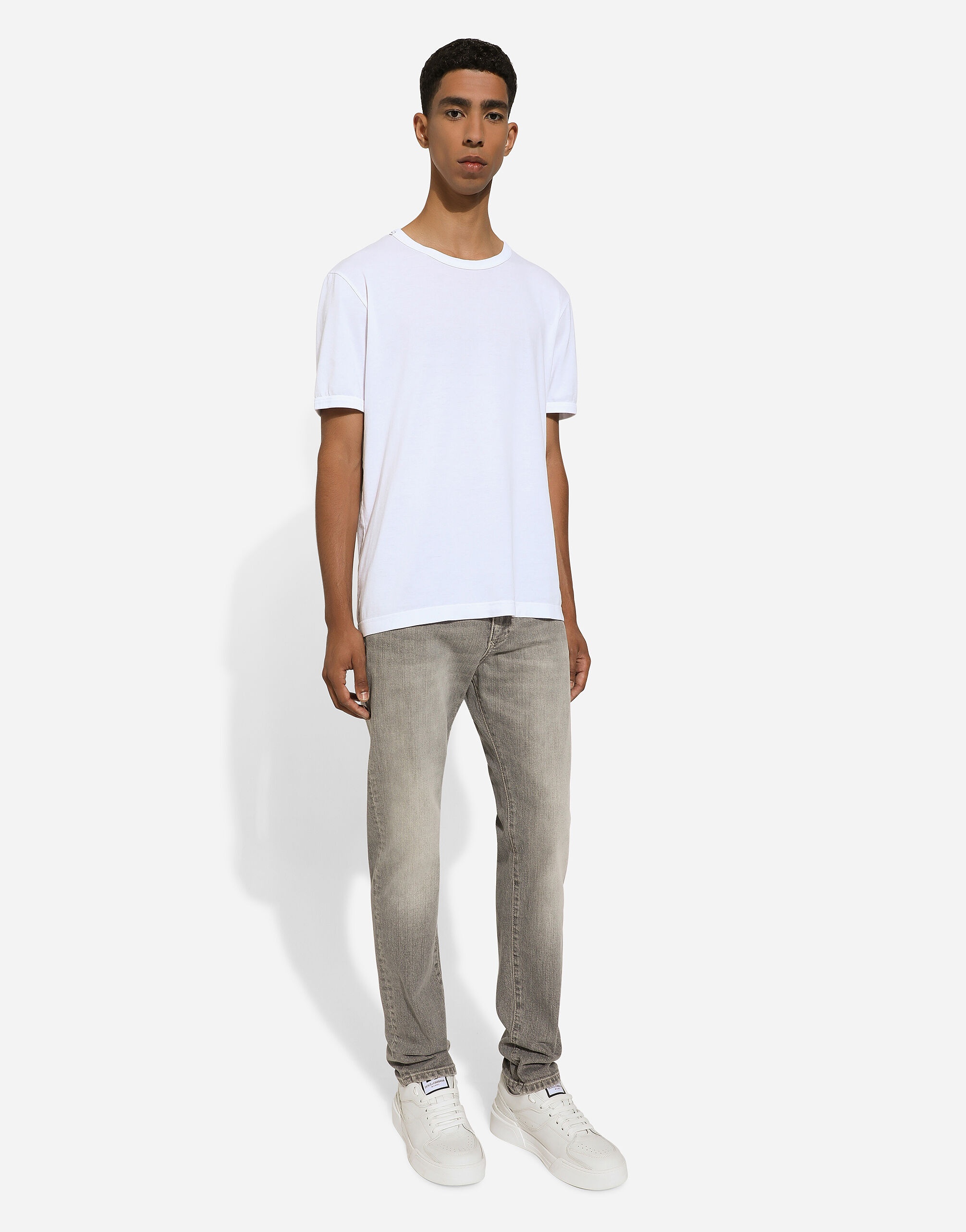 Slim-fit stretch gray denim jeans - 5