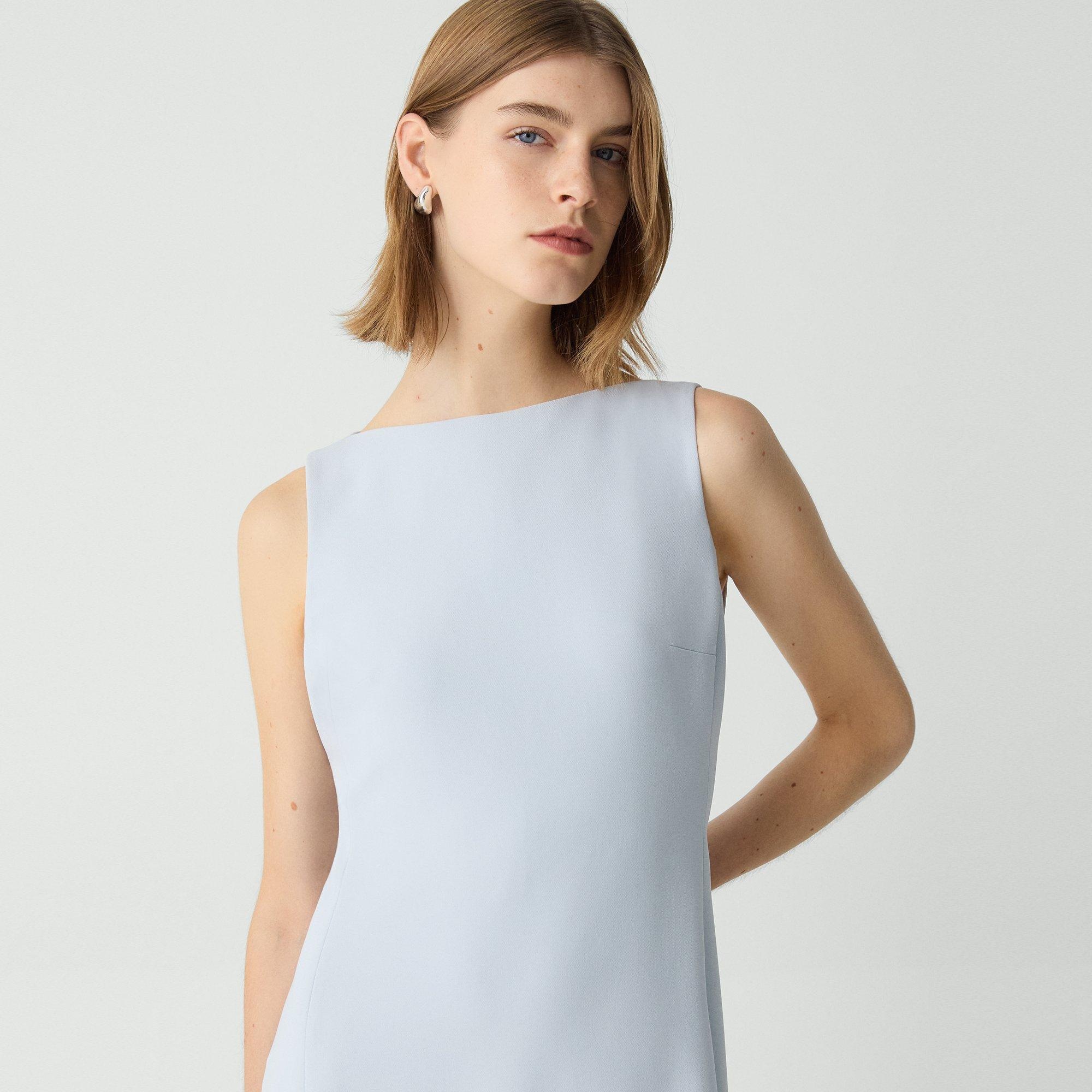 Flared Dress in Admiral Crepe - 5