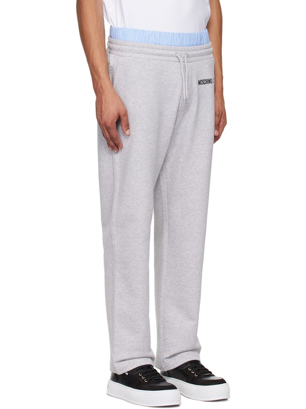 Gray Upside Down Logo Sweatpants - 2