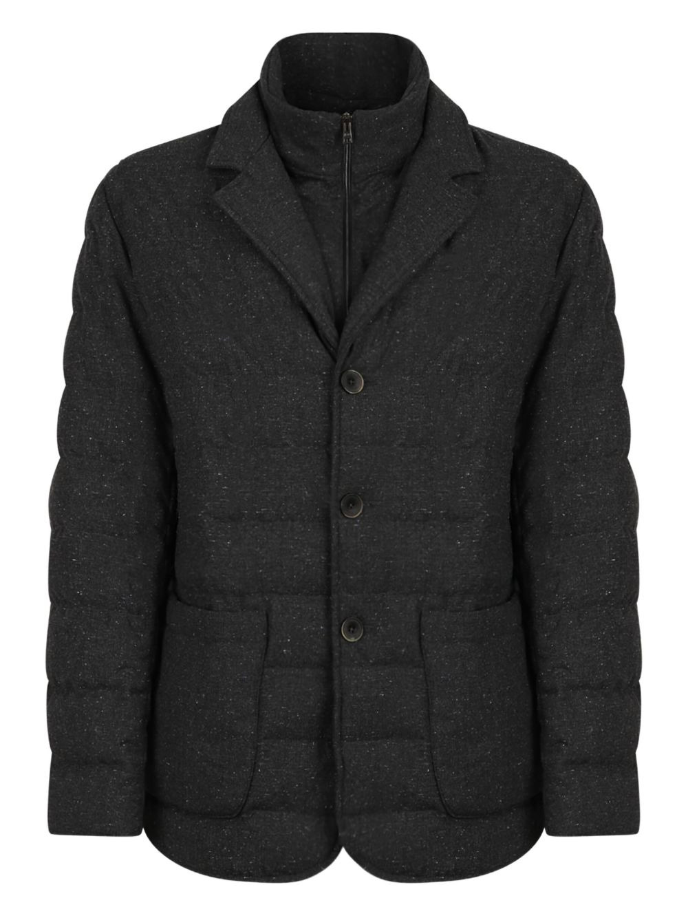 quilted wool jacket - 1