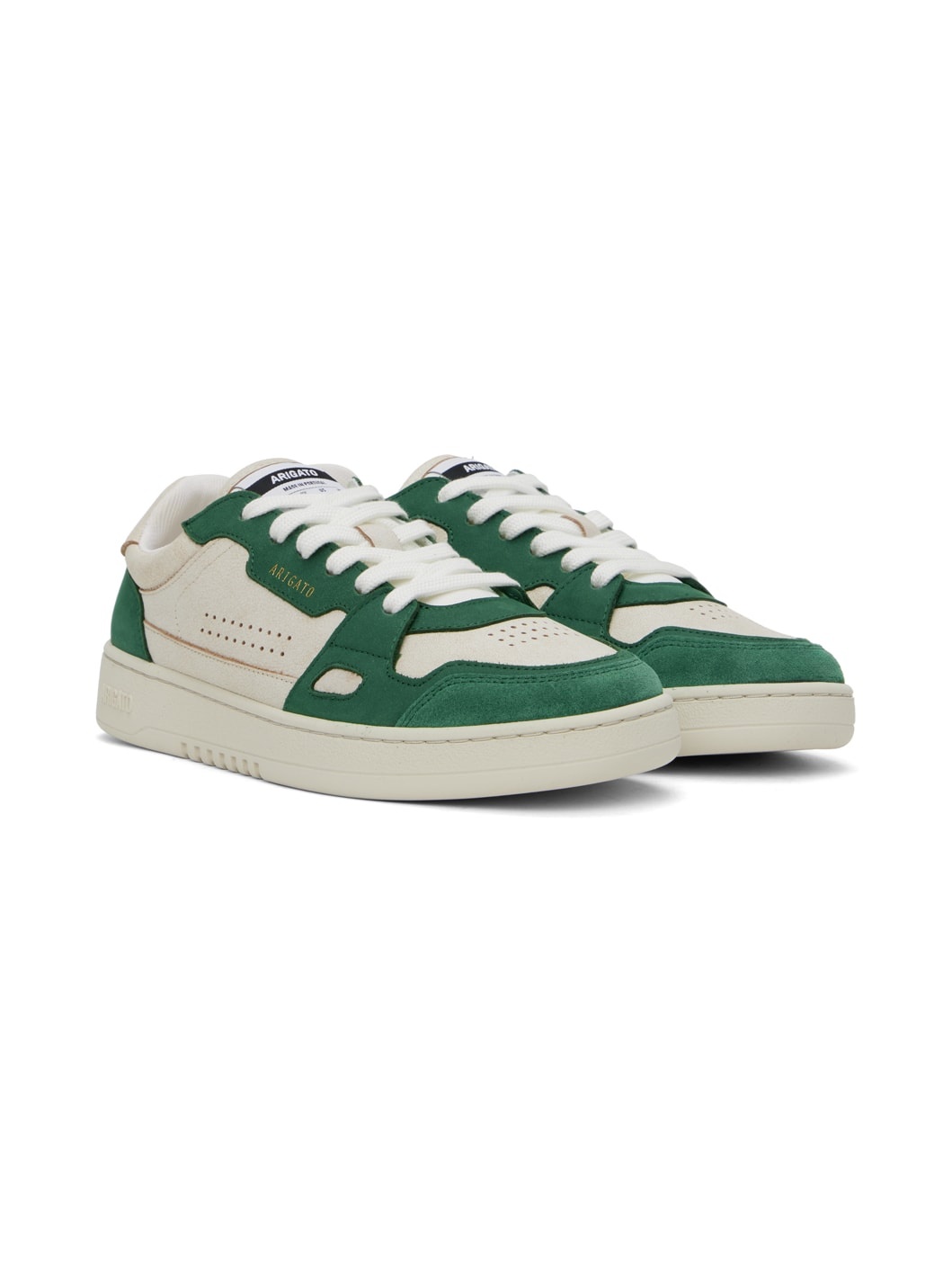 Beige & Green Dice Lo Sneakers - 4