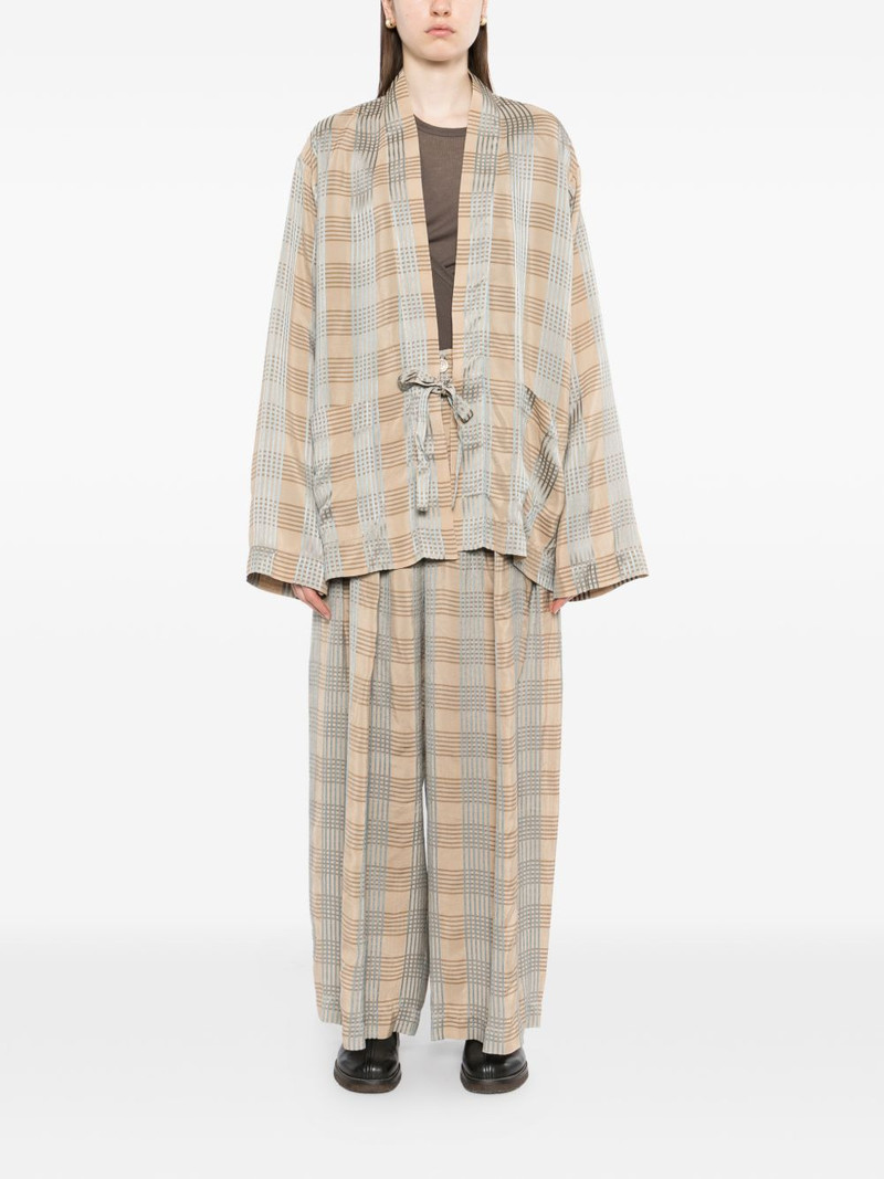 UMA WANG poetic plaid trousers outlook