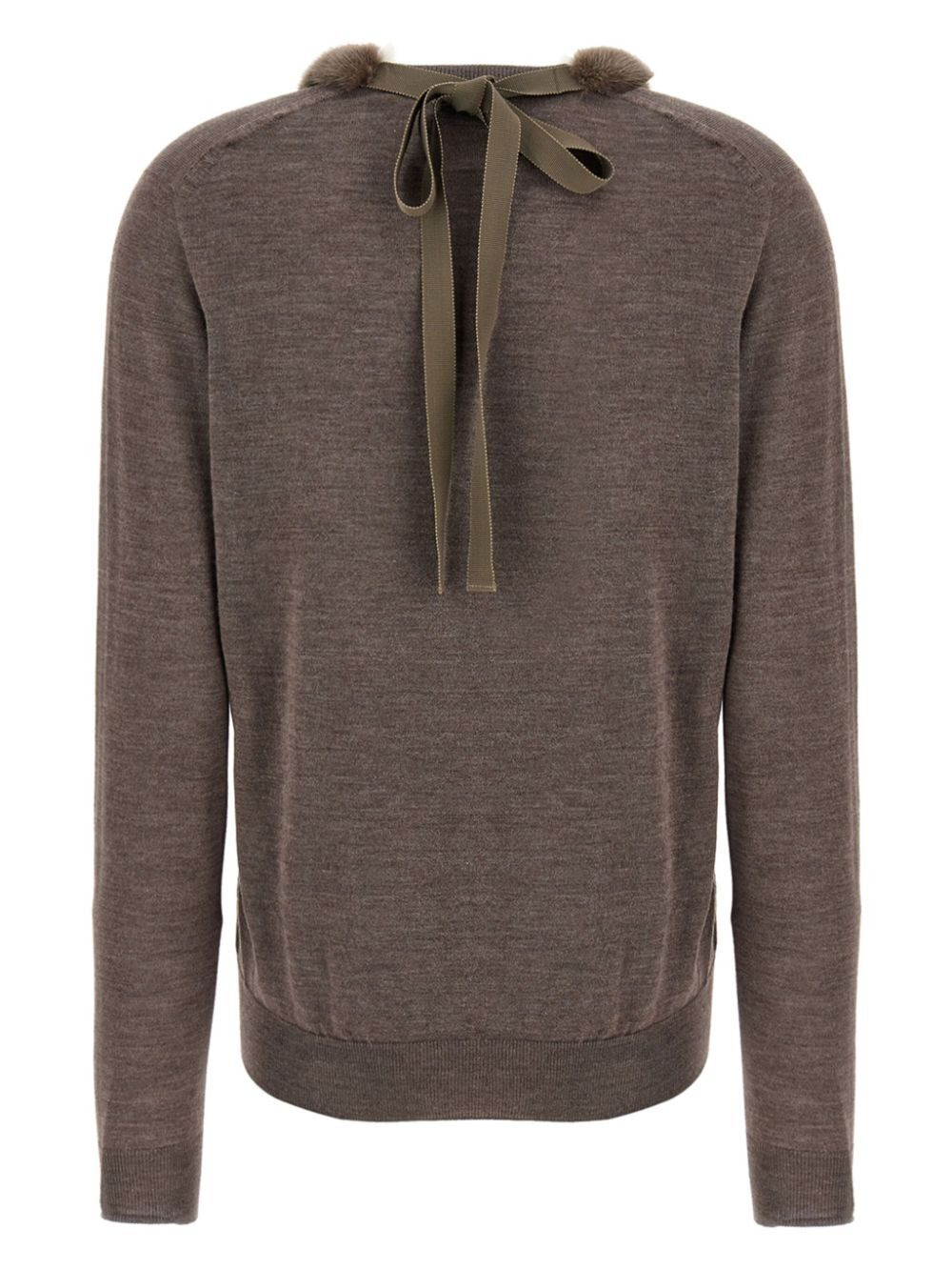 Fendi Women Wool And Silk V-Neck Jumper - 2