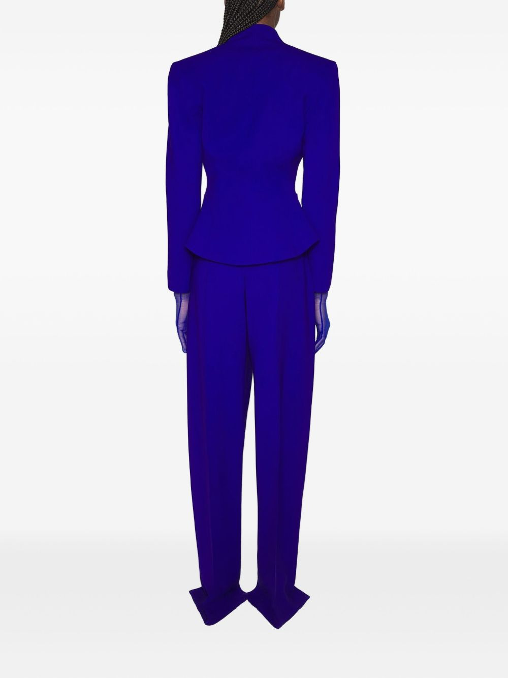 pleated split-hem trousers - 3