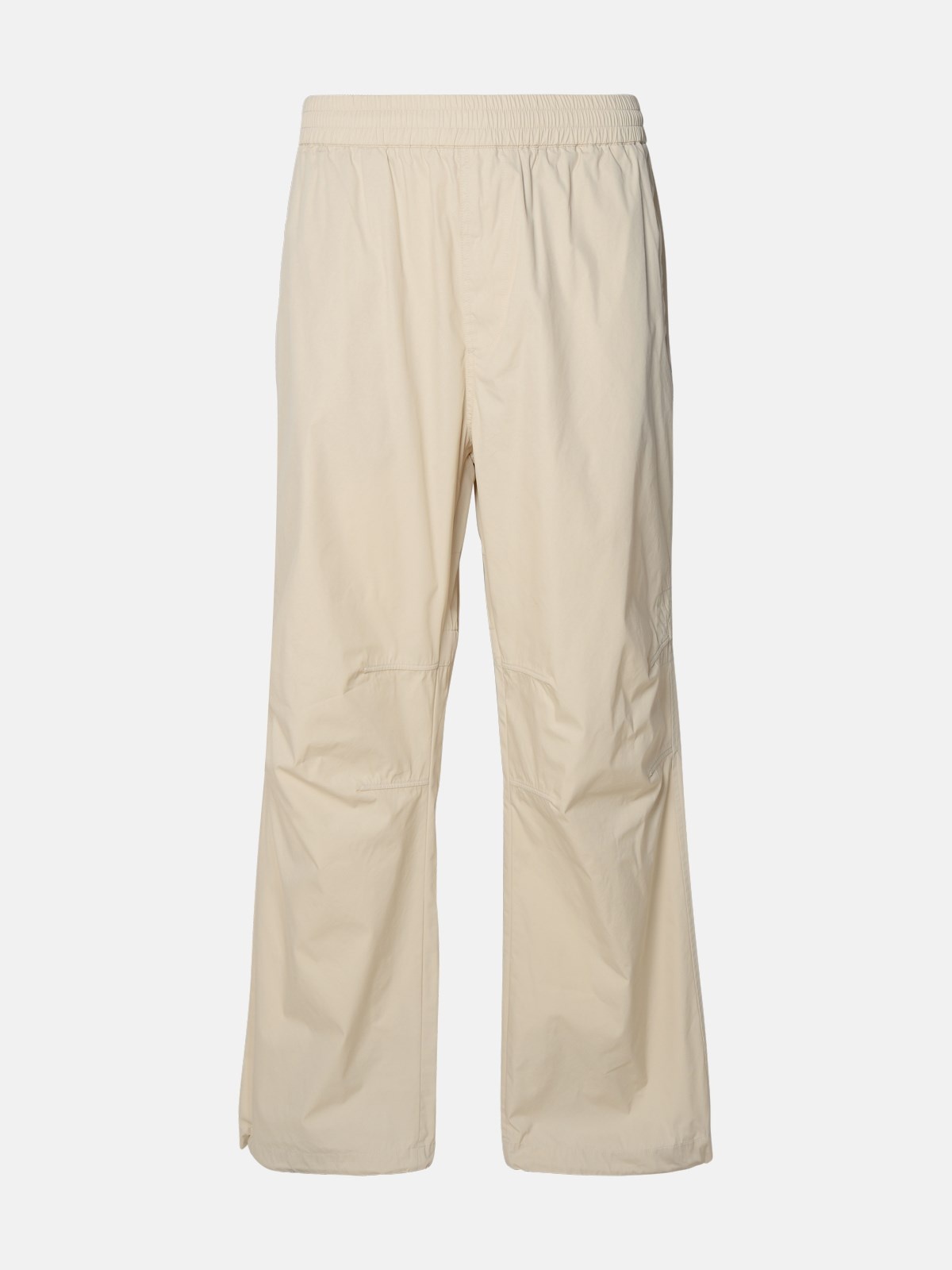 BEIGE COTTON BLEND TROUSERS - 1
