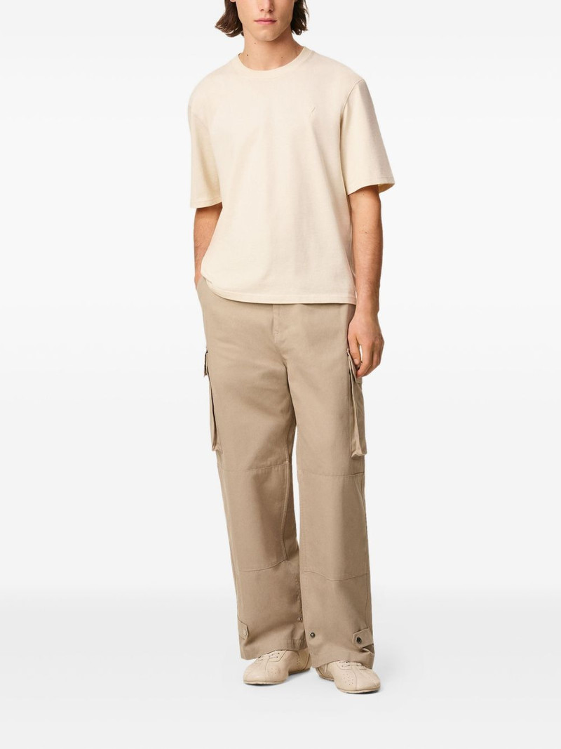 AMI Paris cotton straight-leg trousers outlook