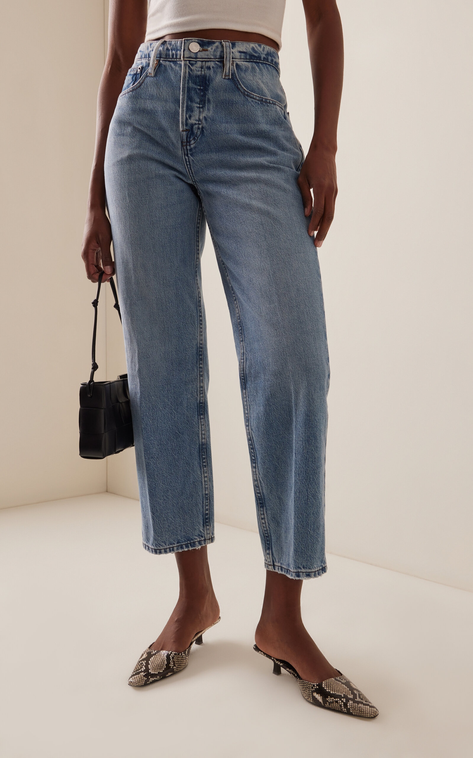 The Slouchy Rigid Low-Rise Straight-Leg Jeans blue - 3