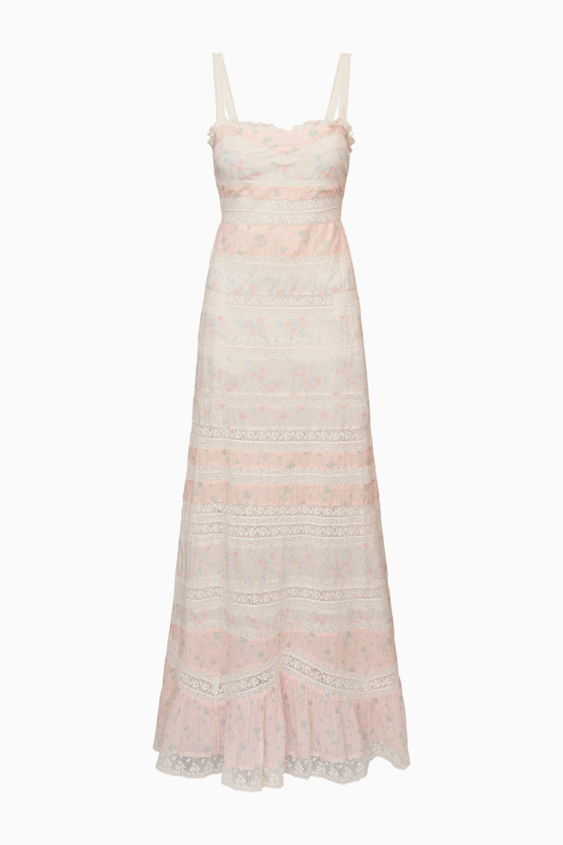 Carwen Cotton Mixed Print Maxi Dress 1
