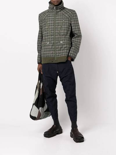 Junya Watanabe MAN check-print jacket outlook