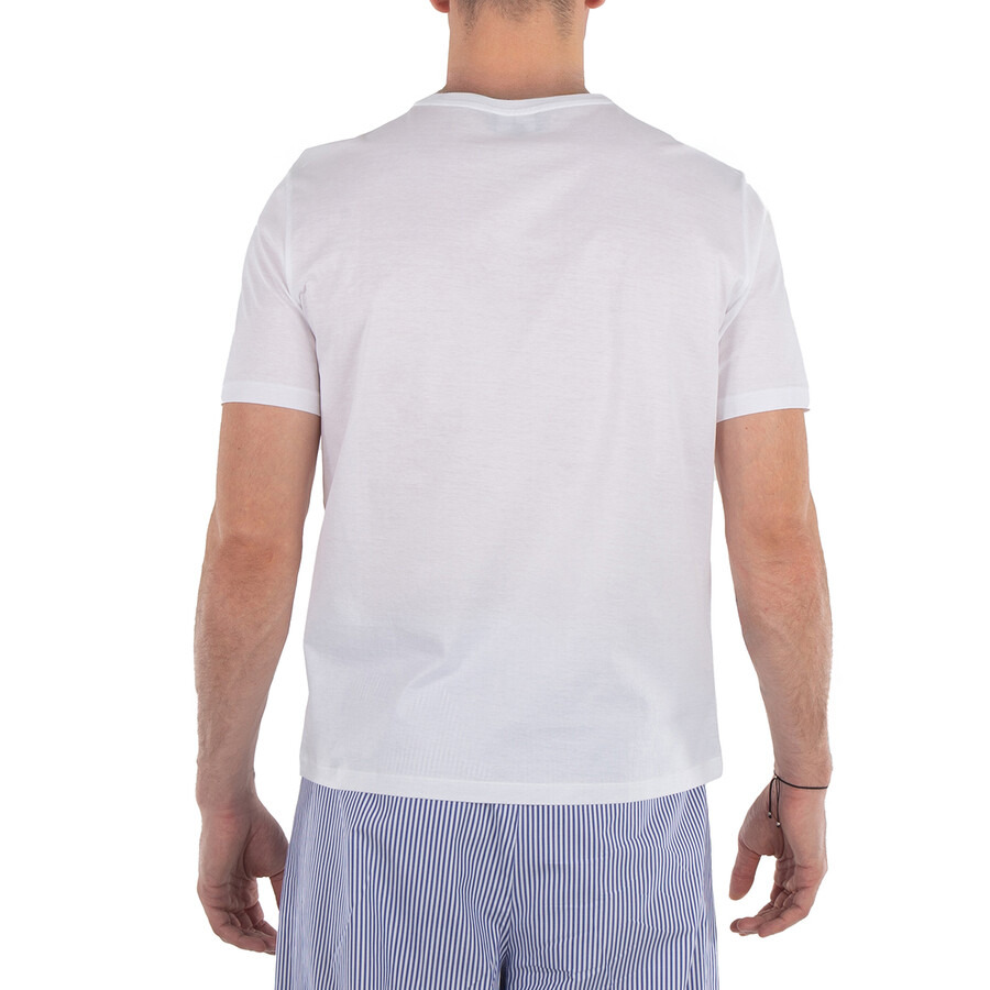 Emporio Armani Sequinned Logo Cotton T-Shirt In White - 2