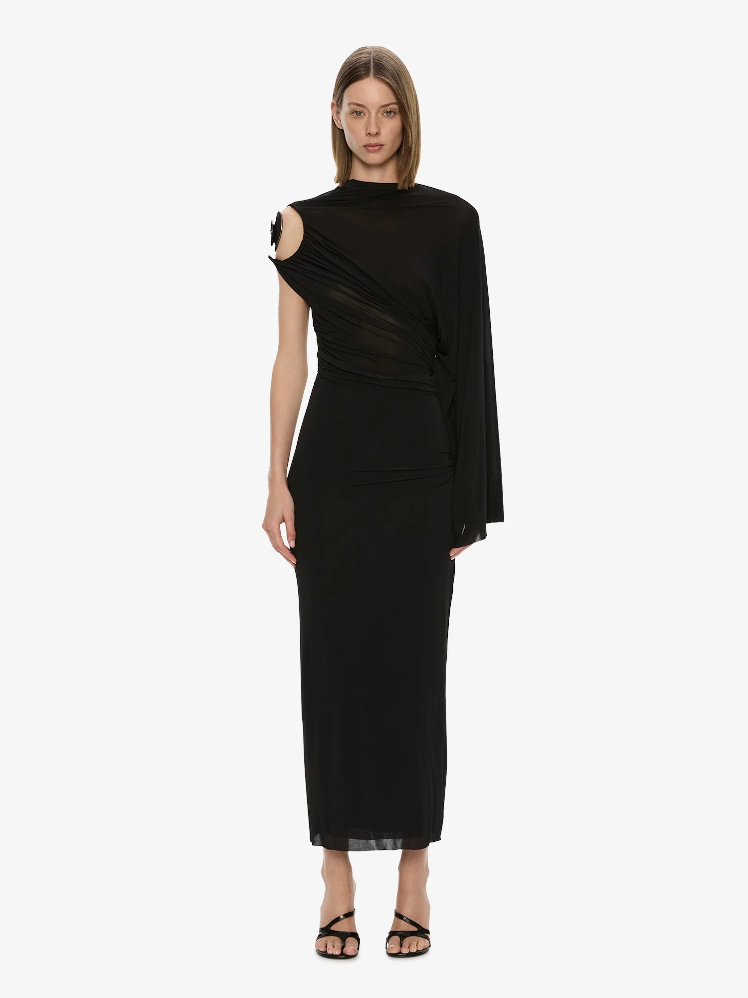 Aurelia Sculpted Spiral Drape Gown - 1