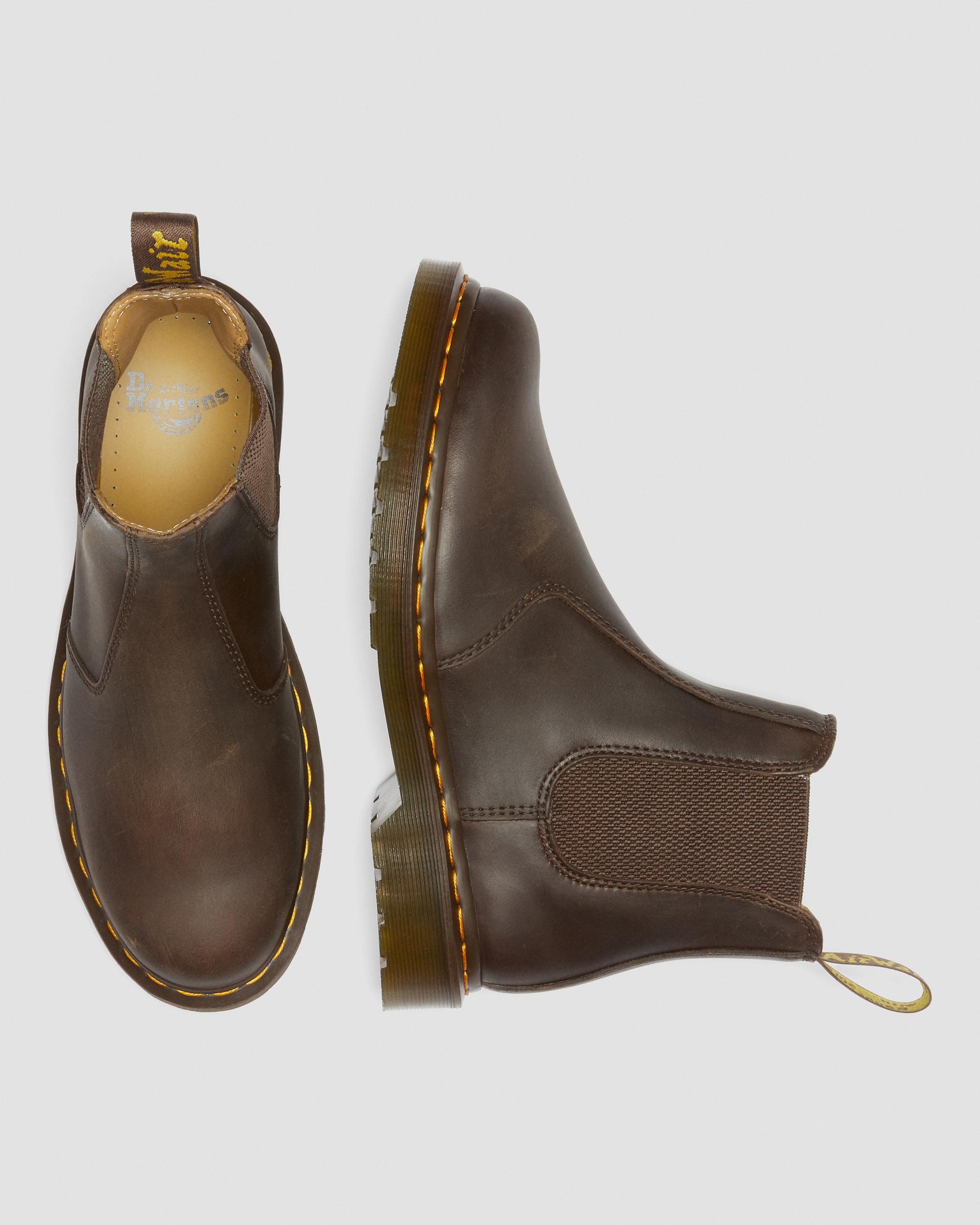 2976 Yellow Stitch Crazy Horse Leather Chelsea Boots - 11