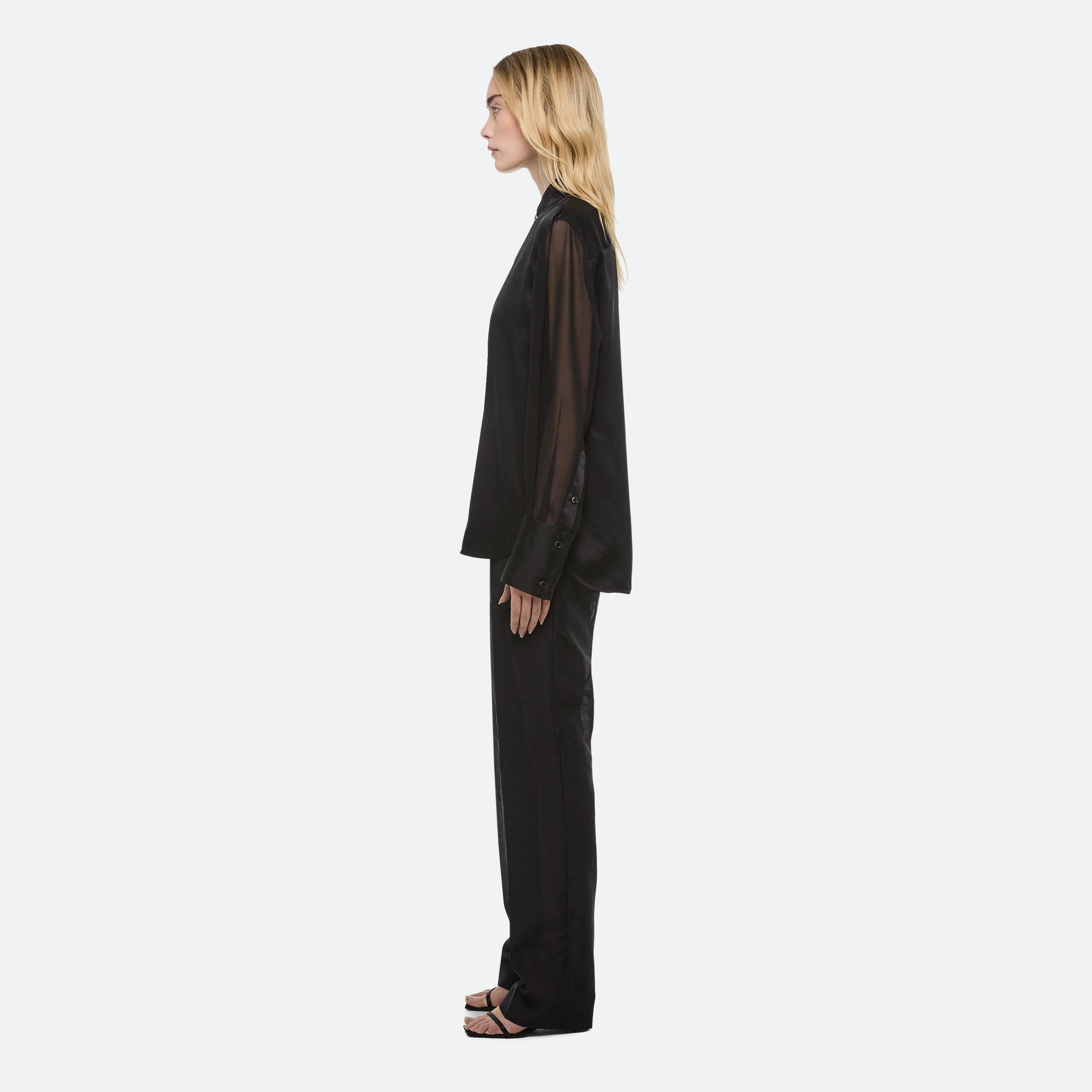 RELAXED COWL SHIRT - 4