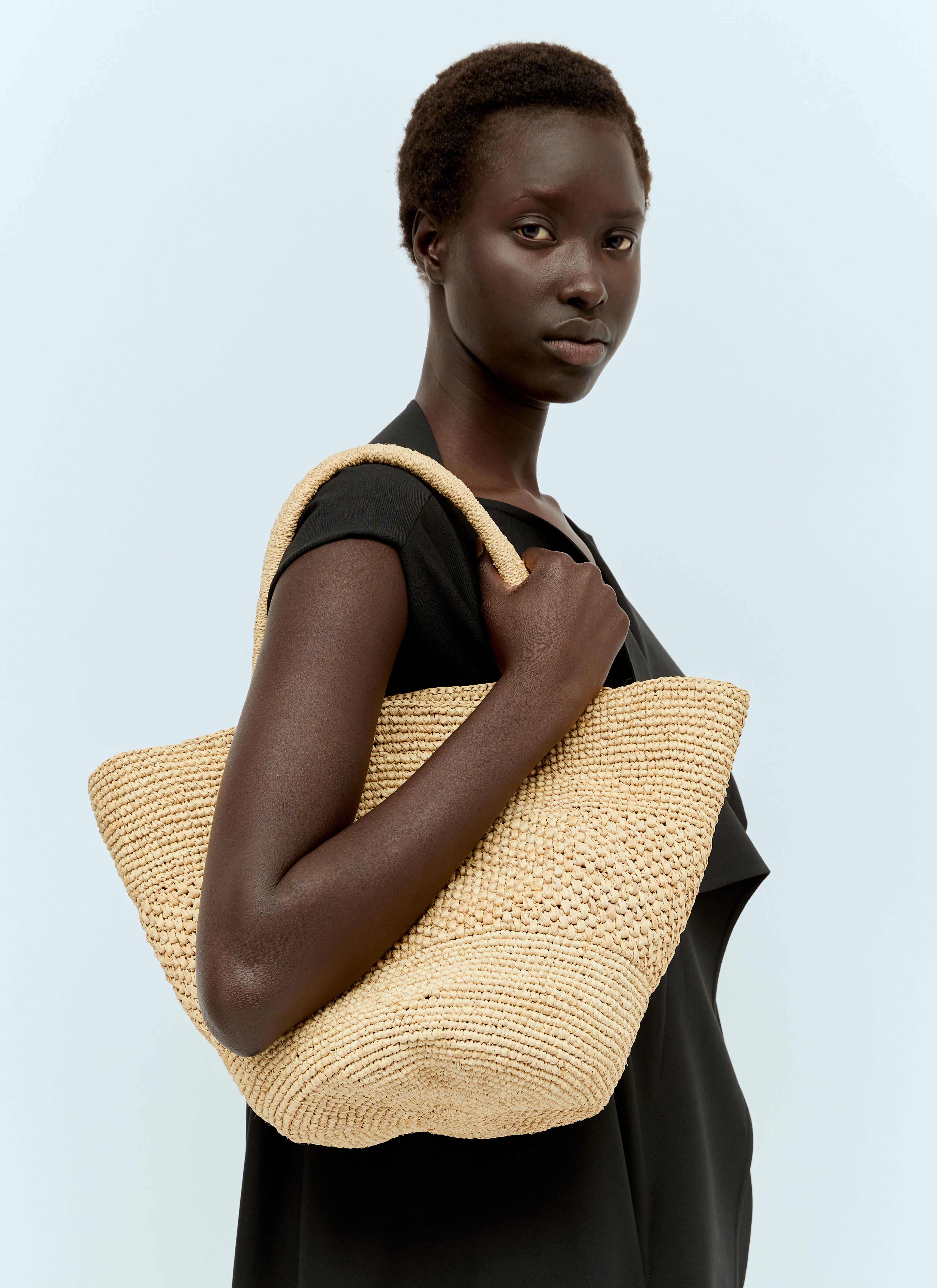 【関税送料込み】The Row Emilie ラフィア製 バッグ Estelle ラフィア製のバッグ ブラウン – The Row