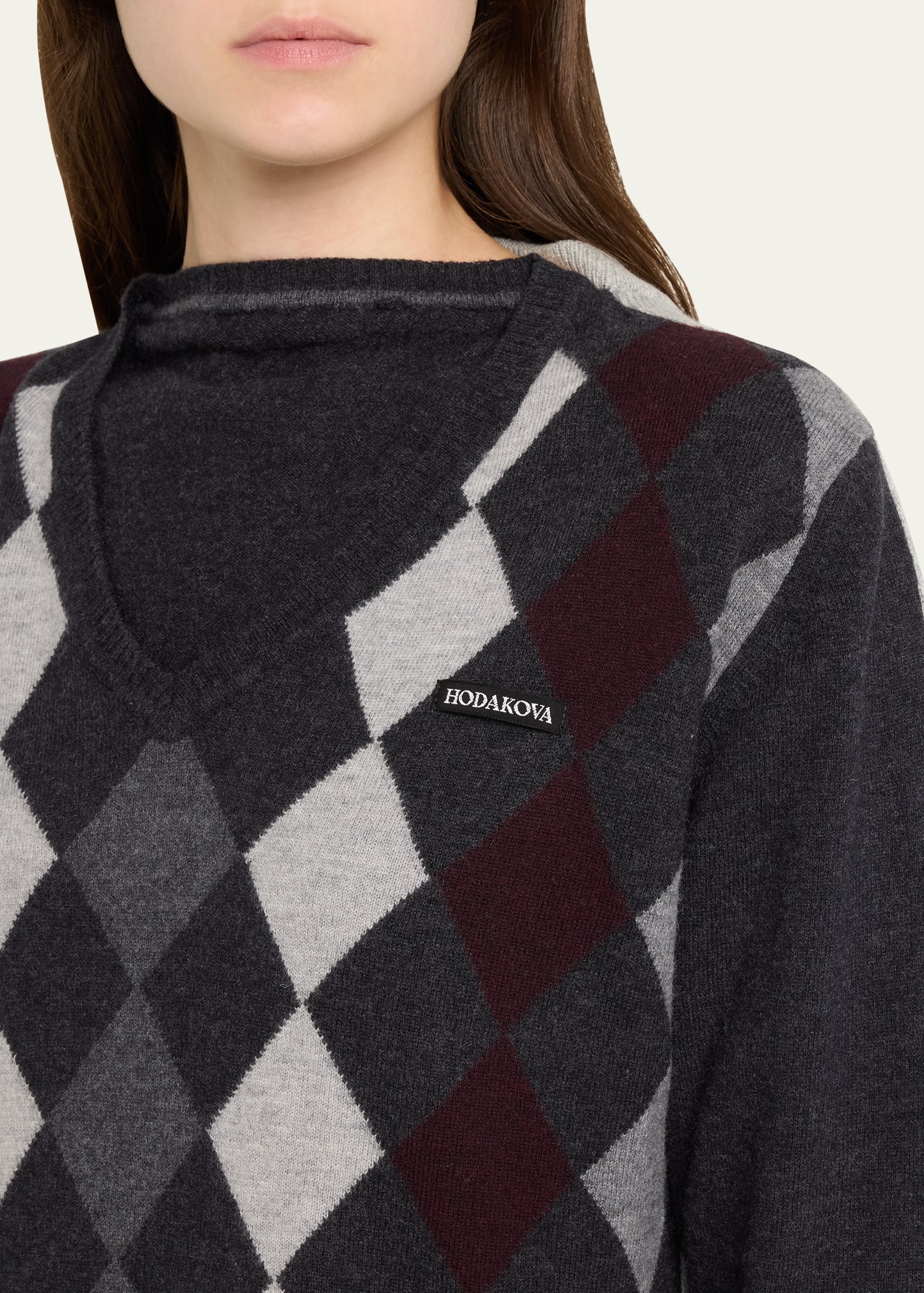 Knitted Double Sweater - 5