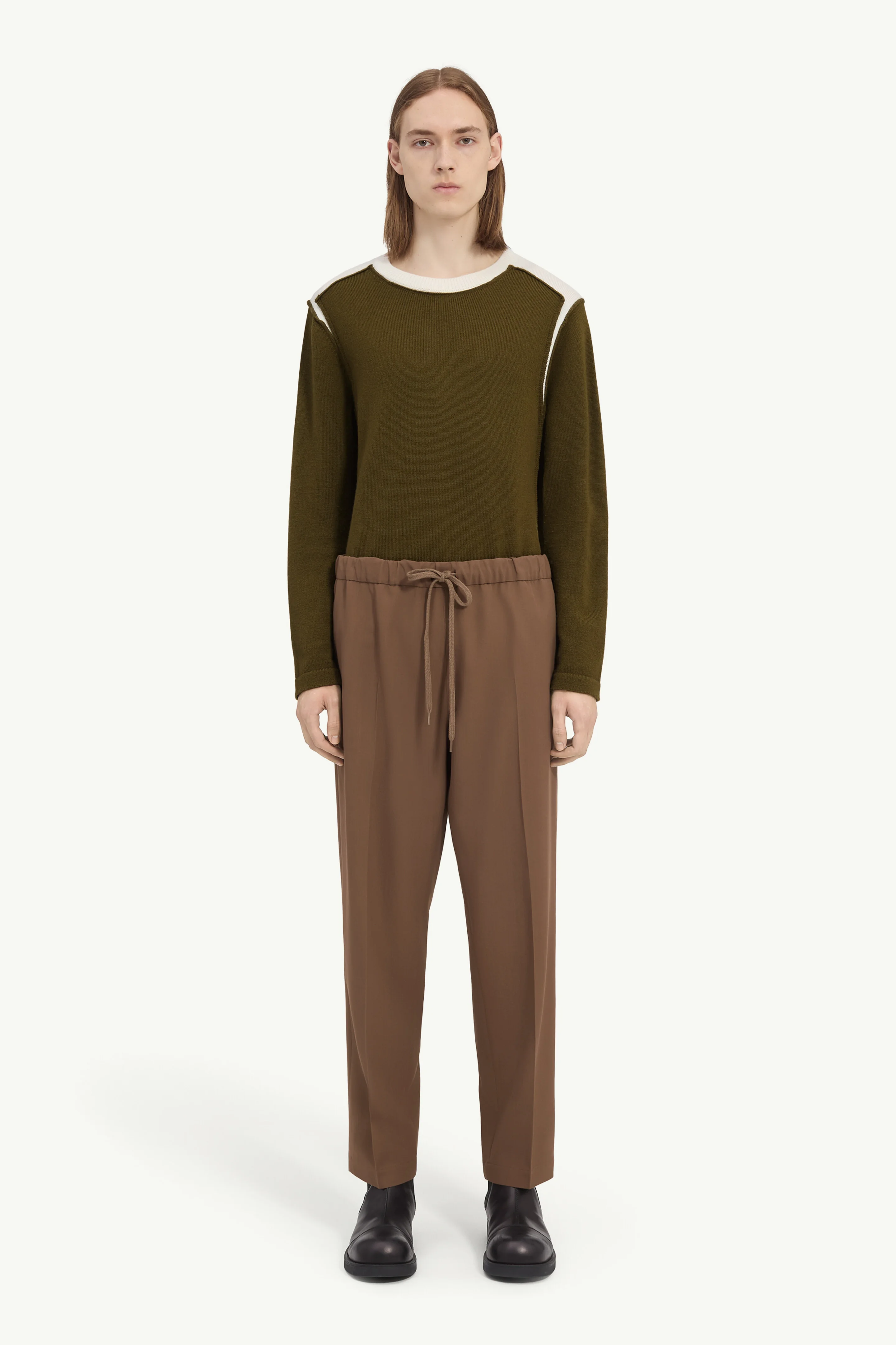 Wool blend trousers - 1
