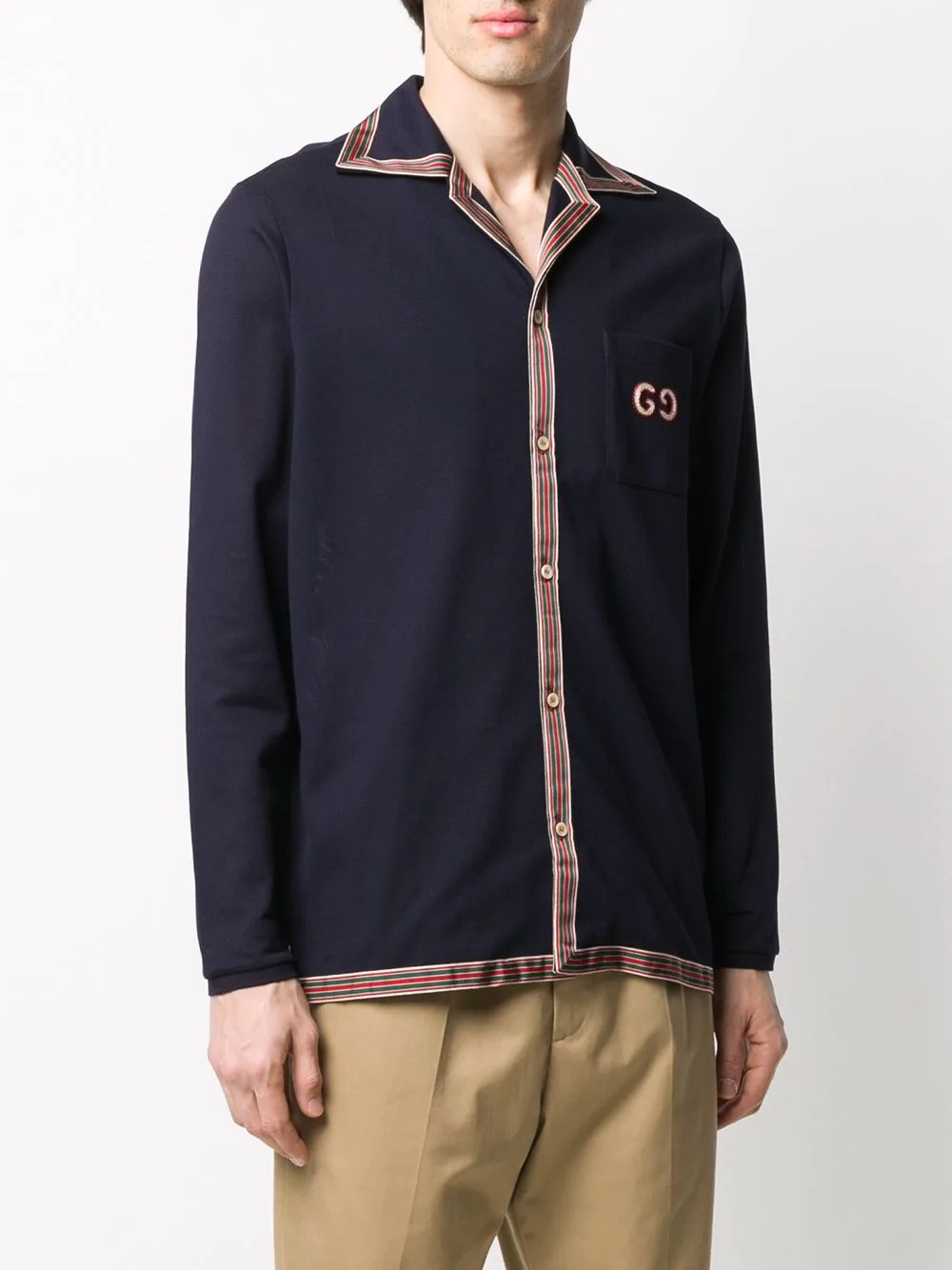 long-sleeved polo shirt - 3