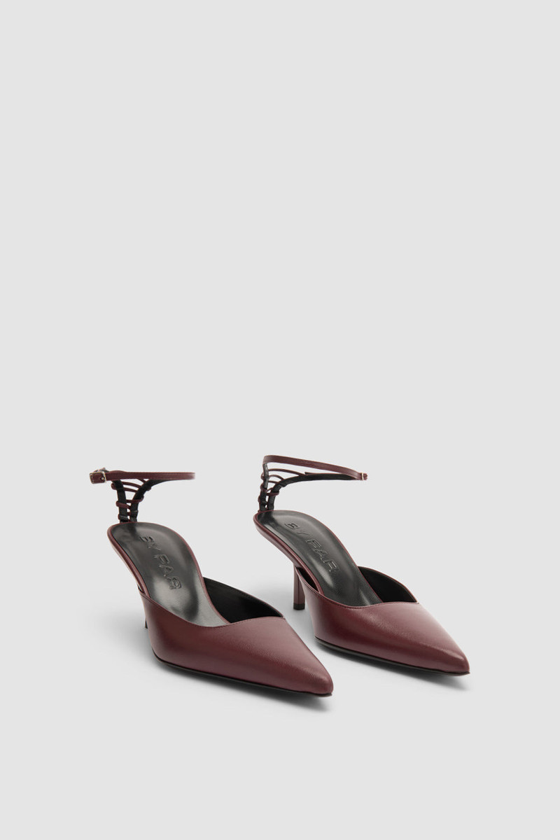 BY FAR Teese Sour Cherry Nappa Leather Pump outlook