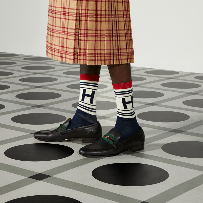 Gucci HA HA HA striped cotton socks 3
