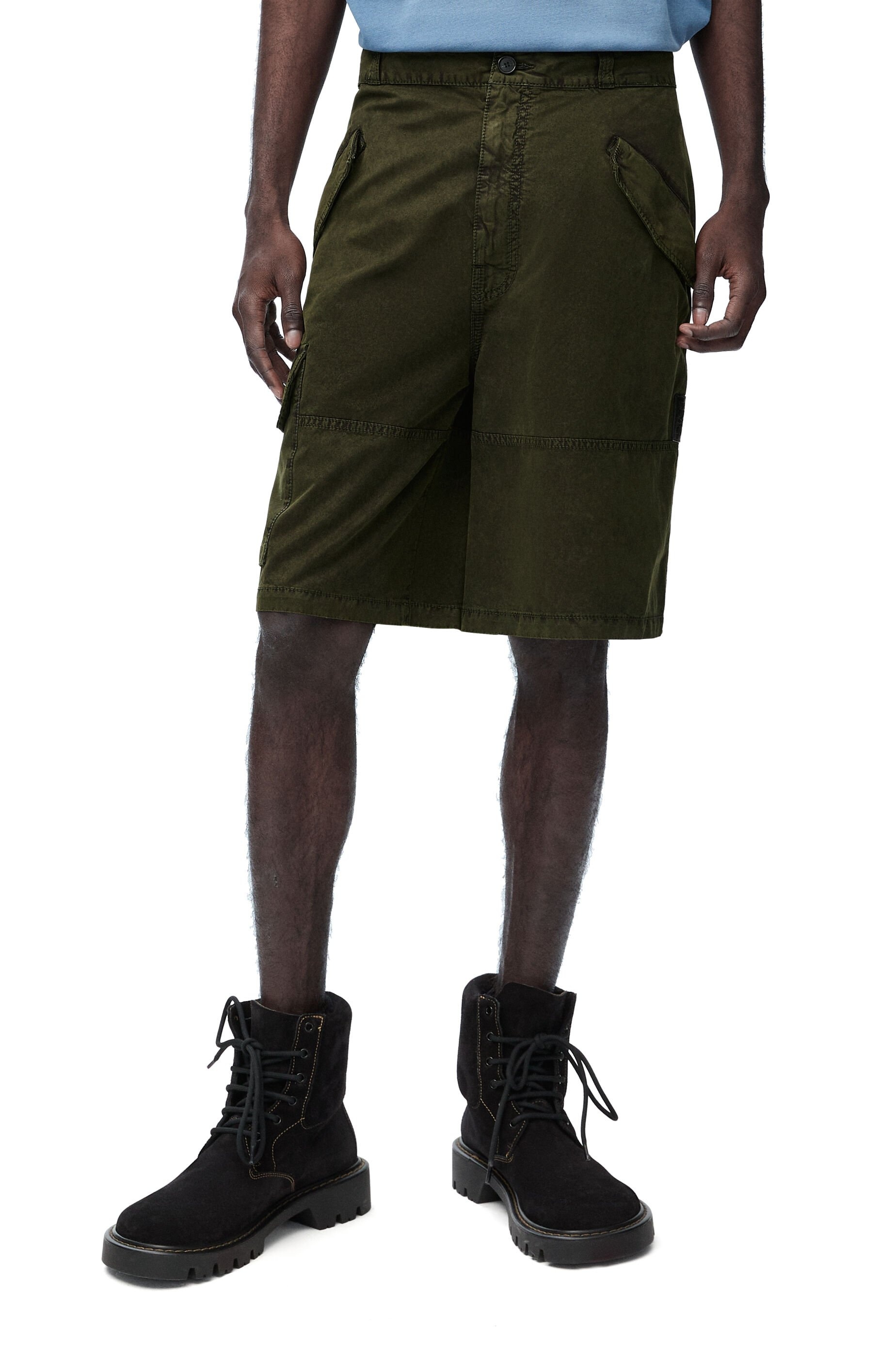 Cargo shorts in technical cotton - 3