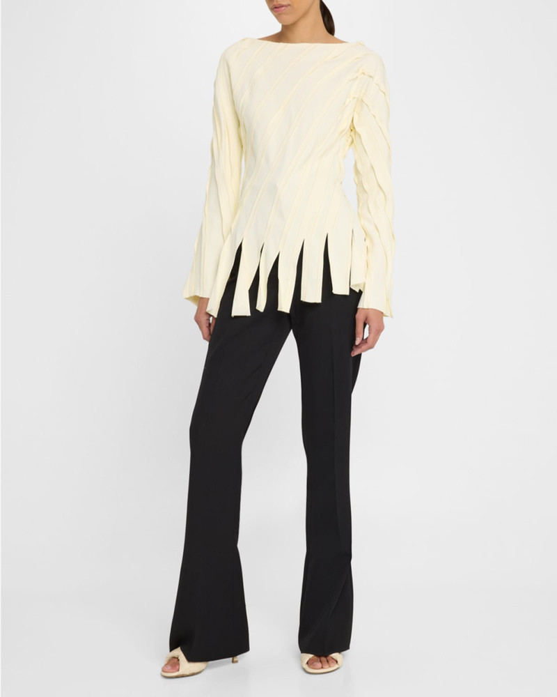 Bottega Veneta Wool Twill Flare Trousers outlook