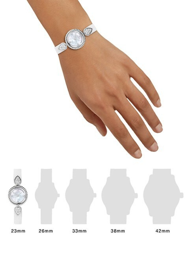 Boucheron Serpent Bohème Stainless Steel, Diamond & Leather Strap Watch outlook