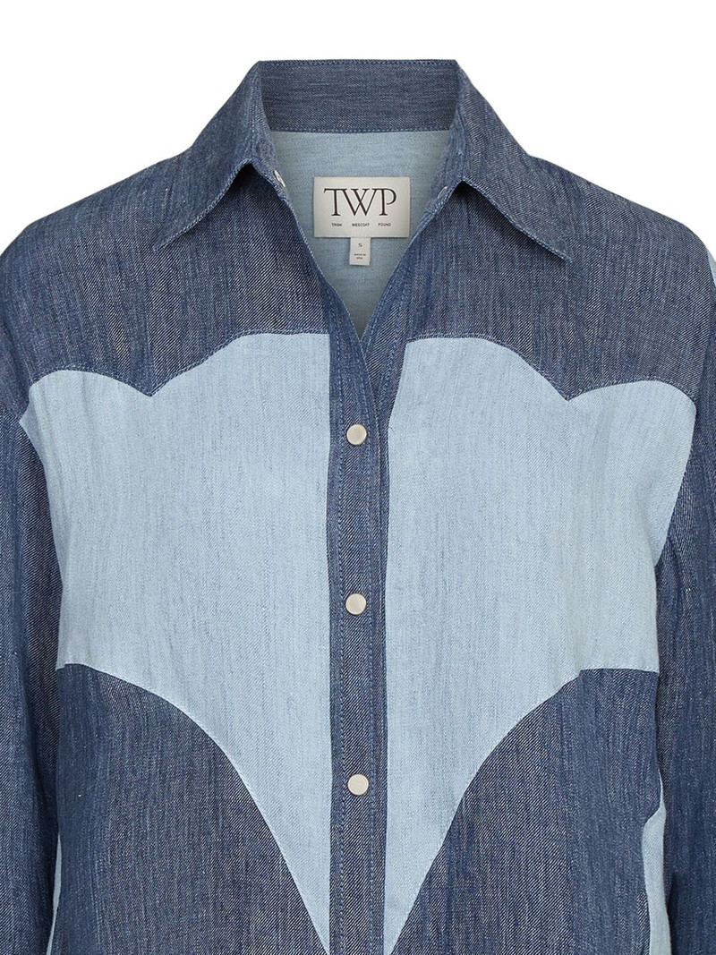 TWP austin panelled shirt outlook