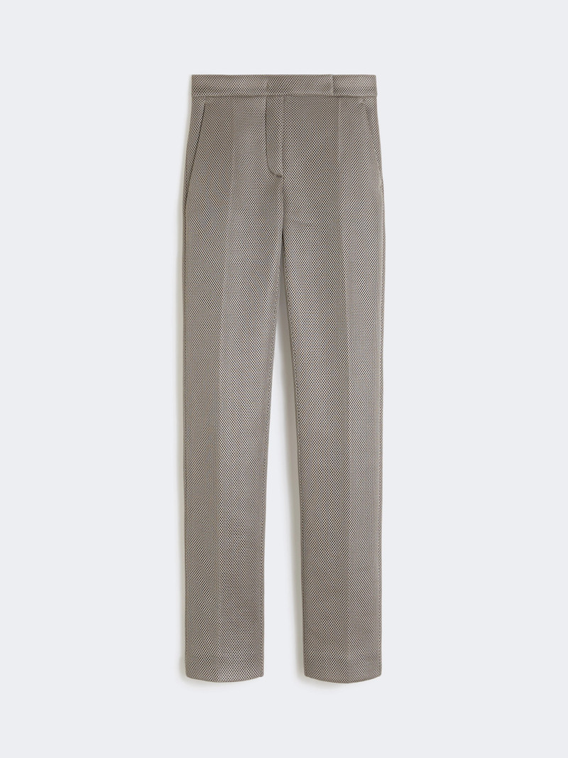 BACCA Slim-fit jersey mesh trousers - MEDIUM GREY 1
