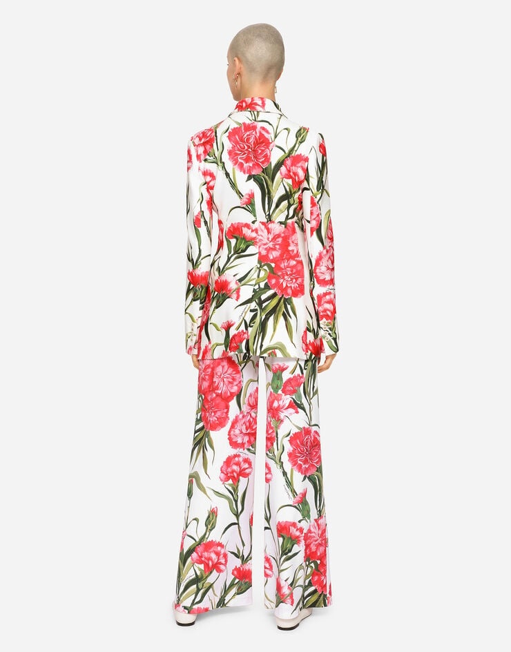 Carnation-print jersey Turlington blazer - 3