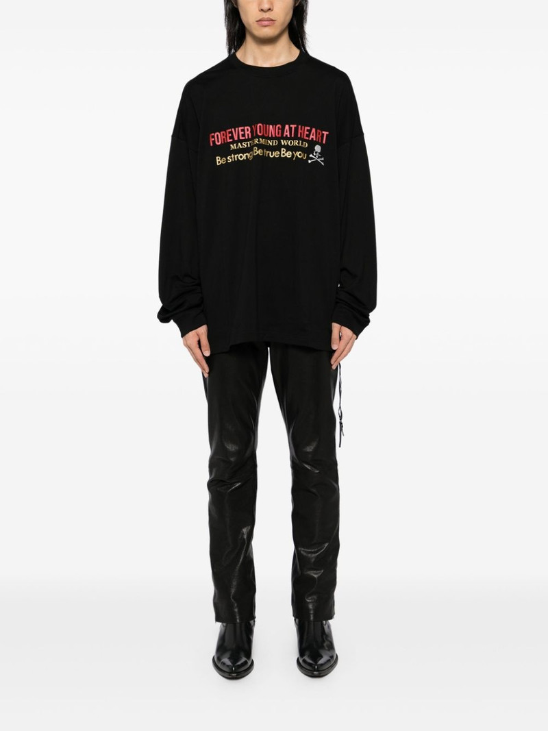 MASTERMIND WORLD slogan print long-sleeves T-shirt outlook