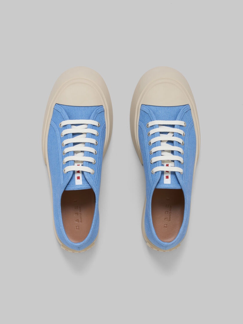 LIGHT BLUE DENIM PABLO LACE-UP SNEAKER - 4