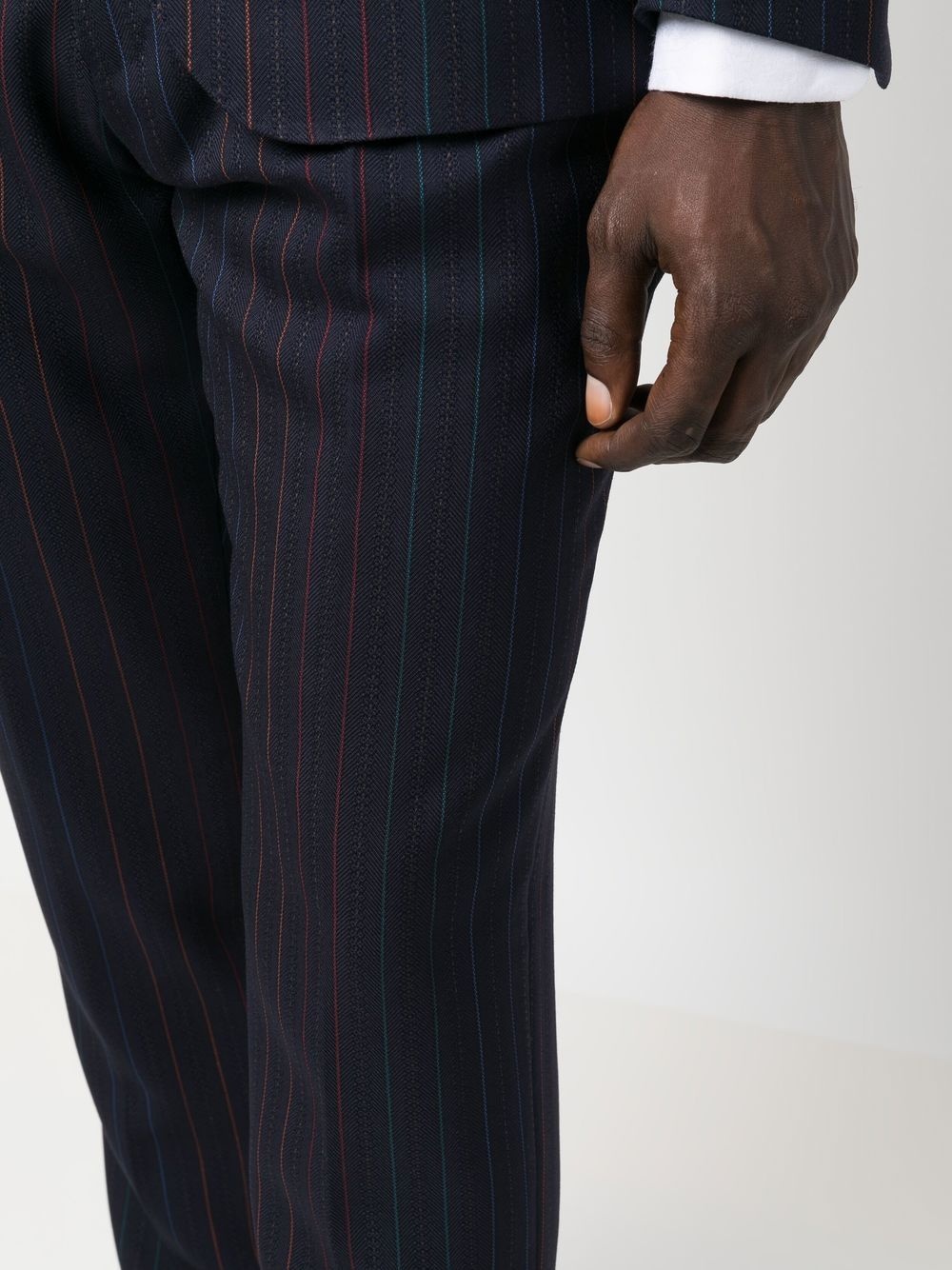 two-piece pinstripe suit - 6