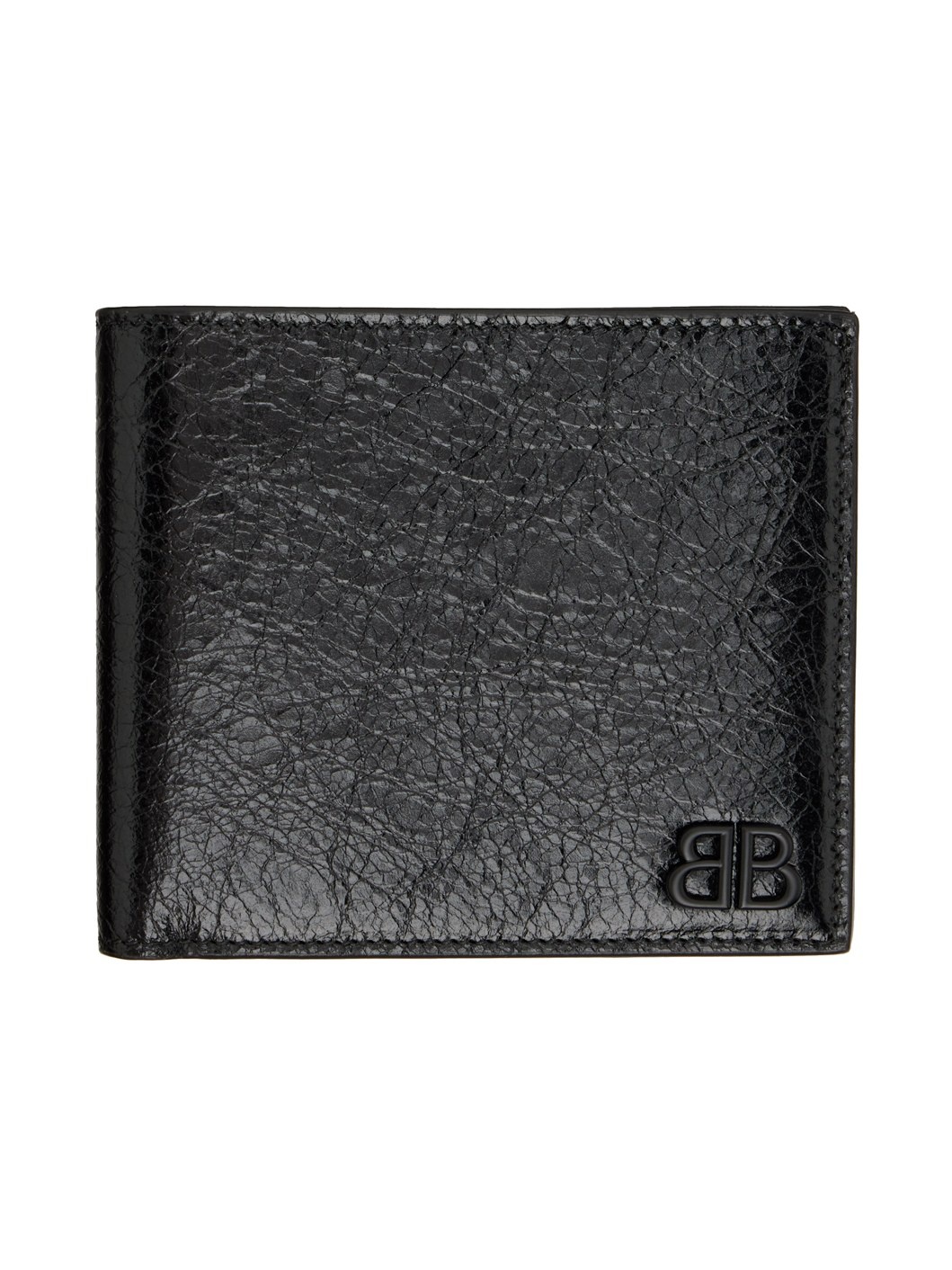 Black Monaco Square Folded Wallet - 1